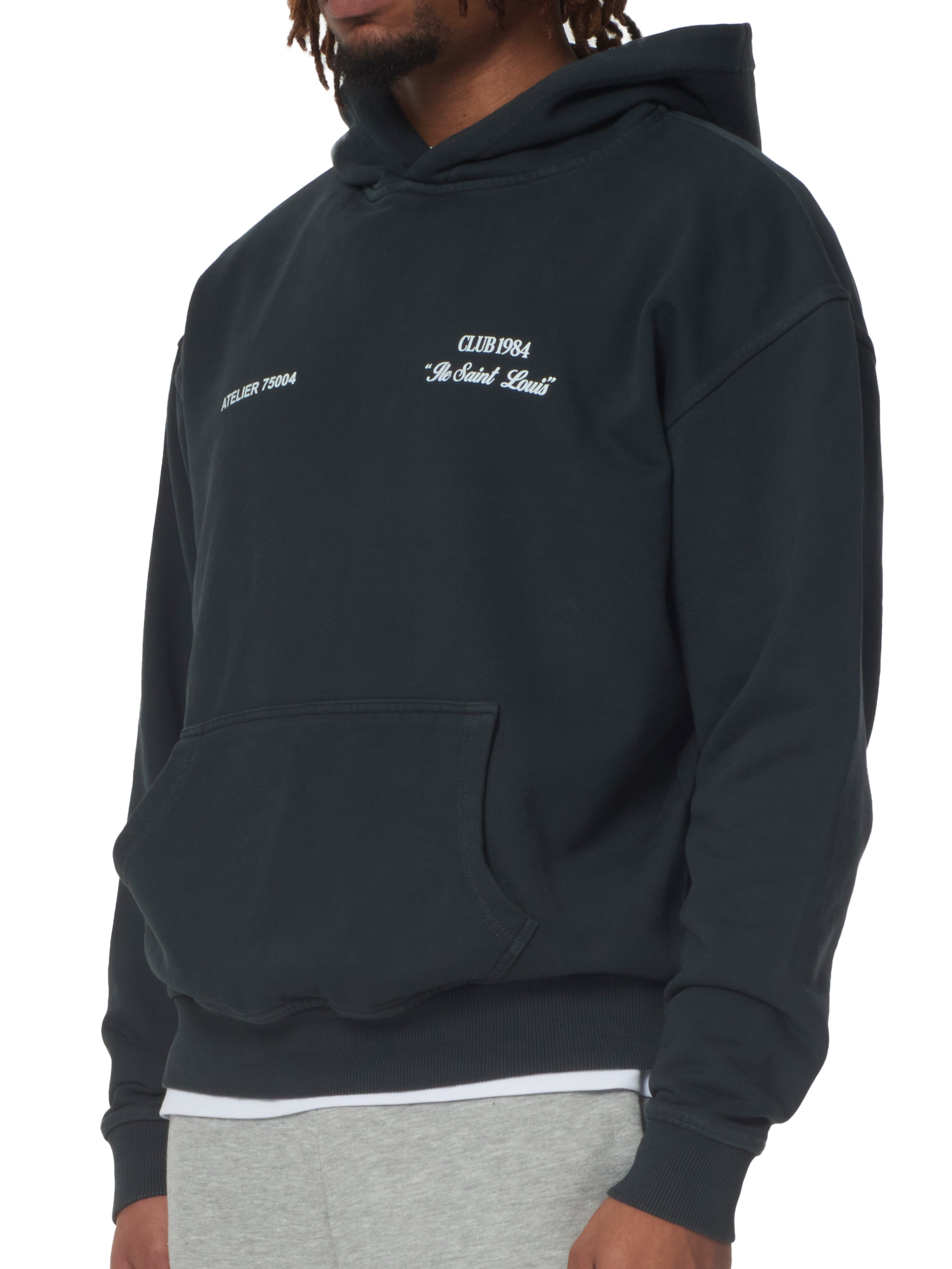 CLUB 1984. Signature Hoodie - Washed Black Hoodie