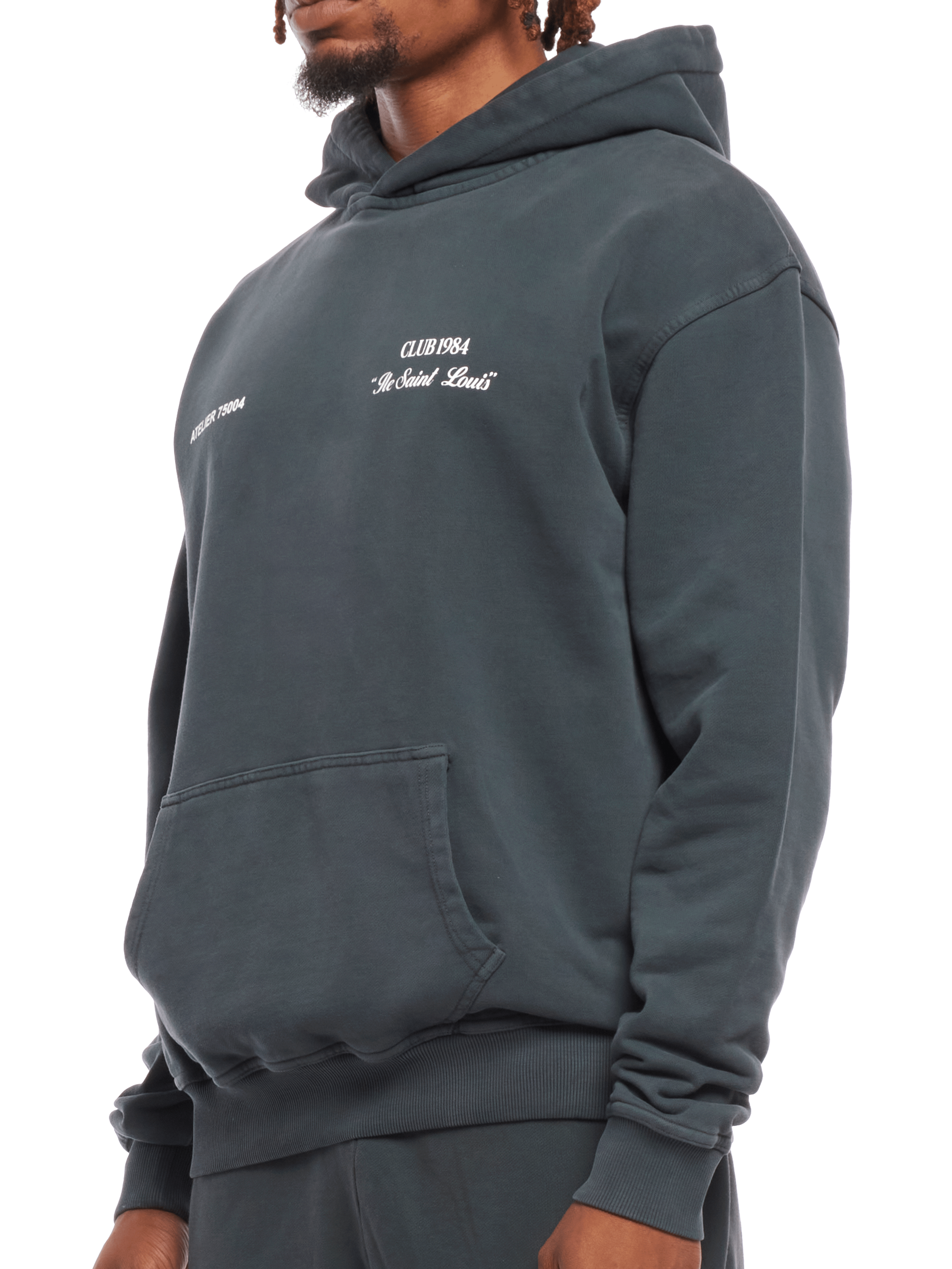 CLUB 1984. Signature Hoodie - Washed Grey Hoodie