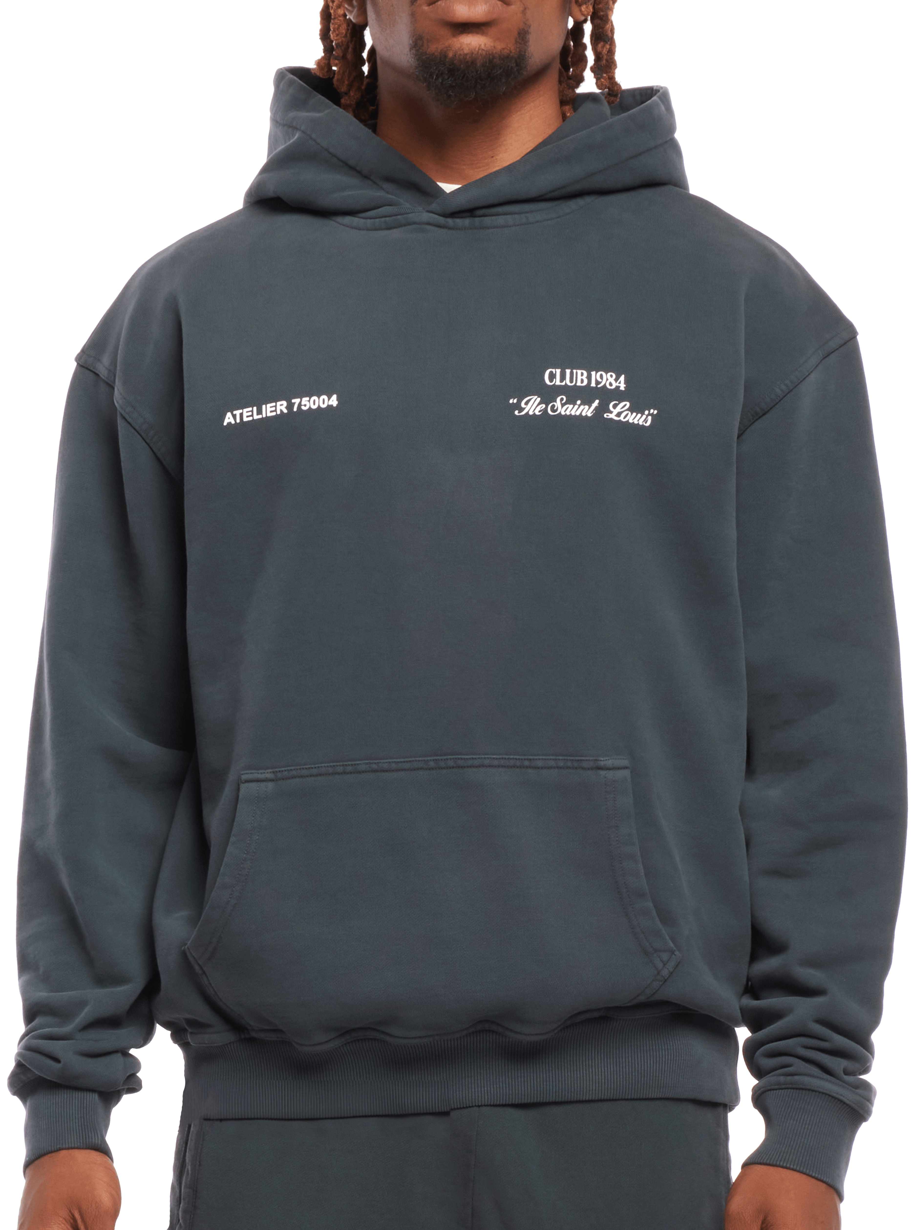 CLUB 1984. Signature Hoodie - Washed Grey Hoodie