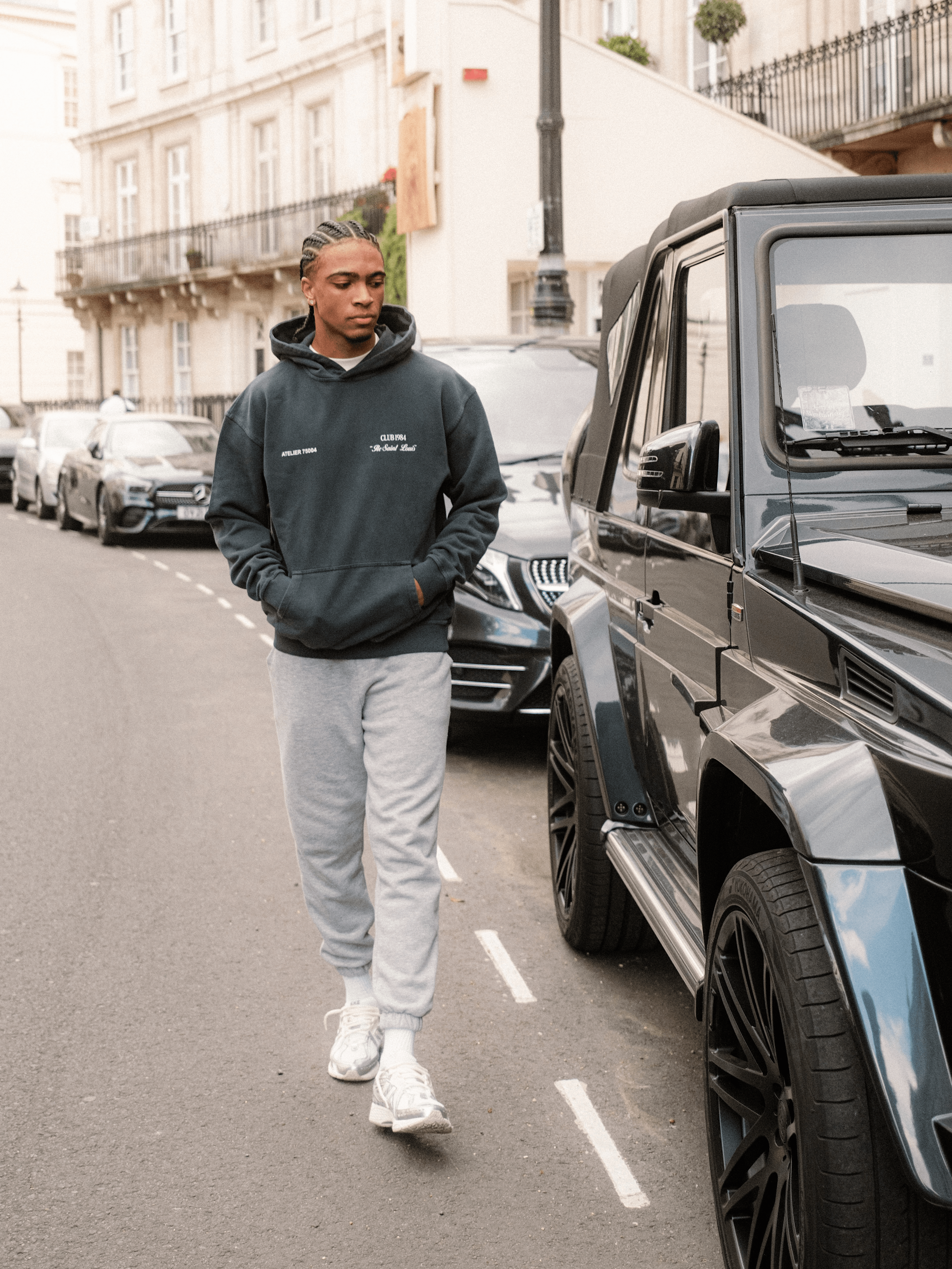 CLUB 1984. Signature Hoodie - Washed Grey Hoodie