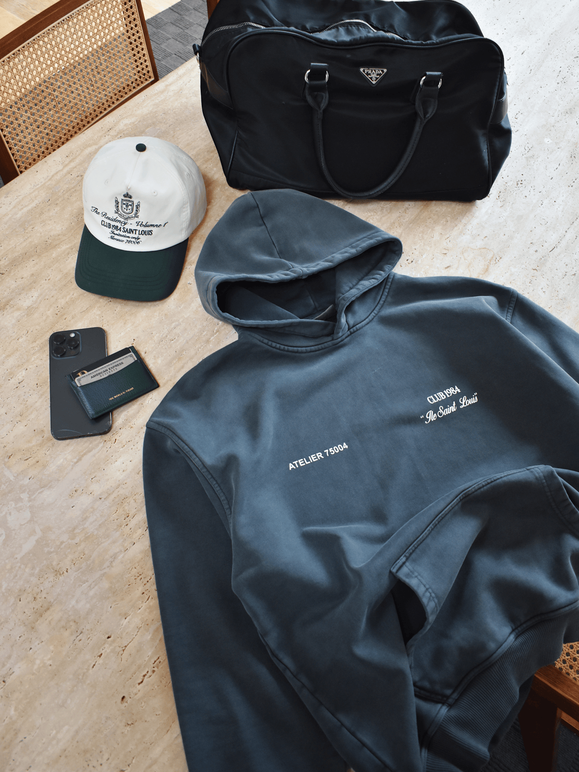 CLUB 1984. Signature Hoodie - Washed Grey Hoodie