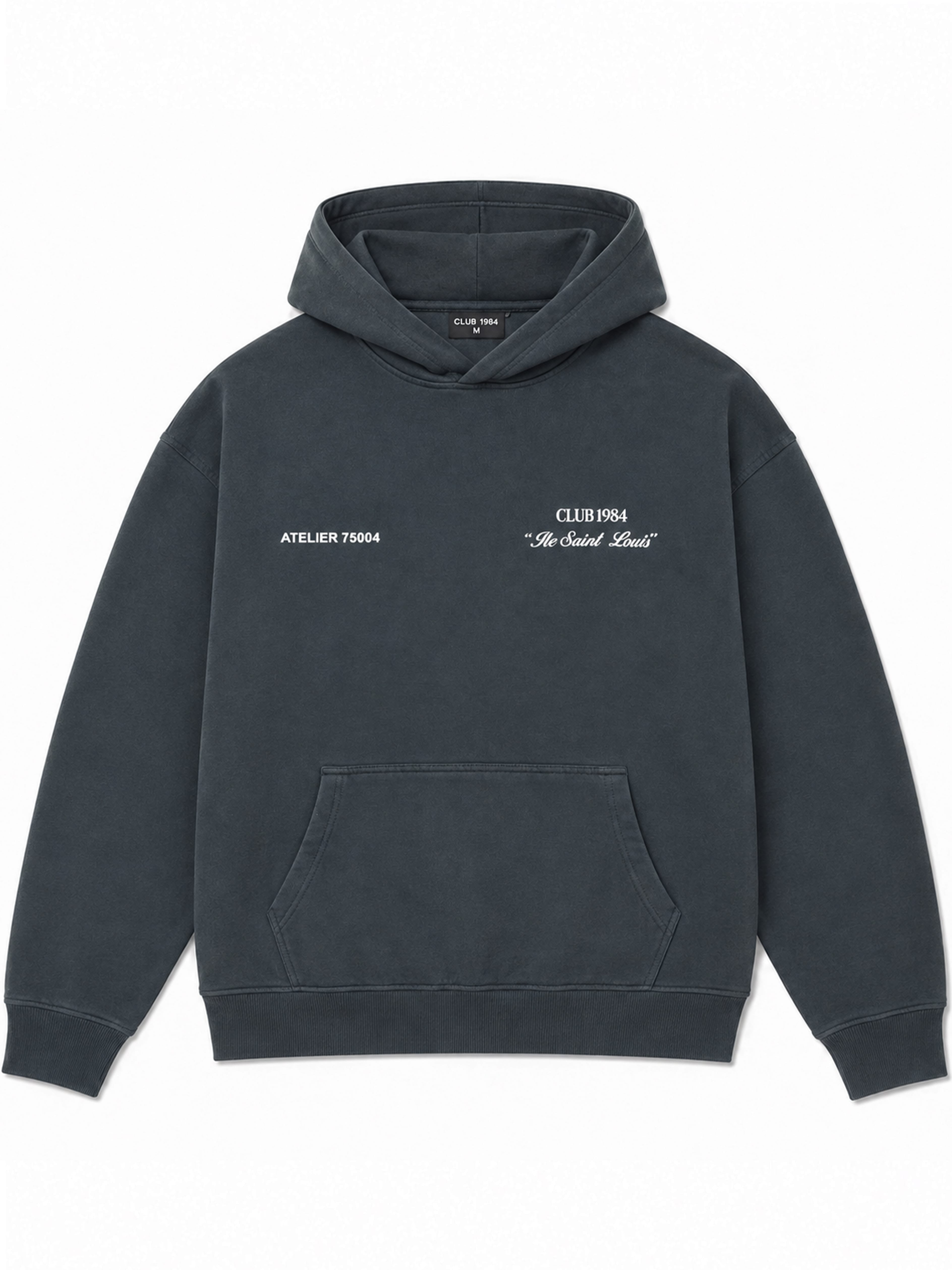 CLUB 1984. Signature Hoodie - Washed Grey (PRE ORDER) Hoodie