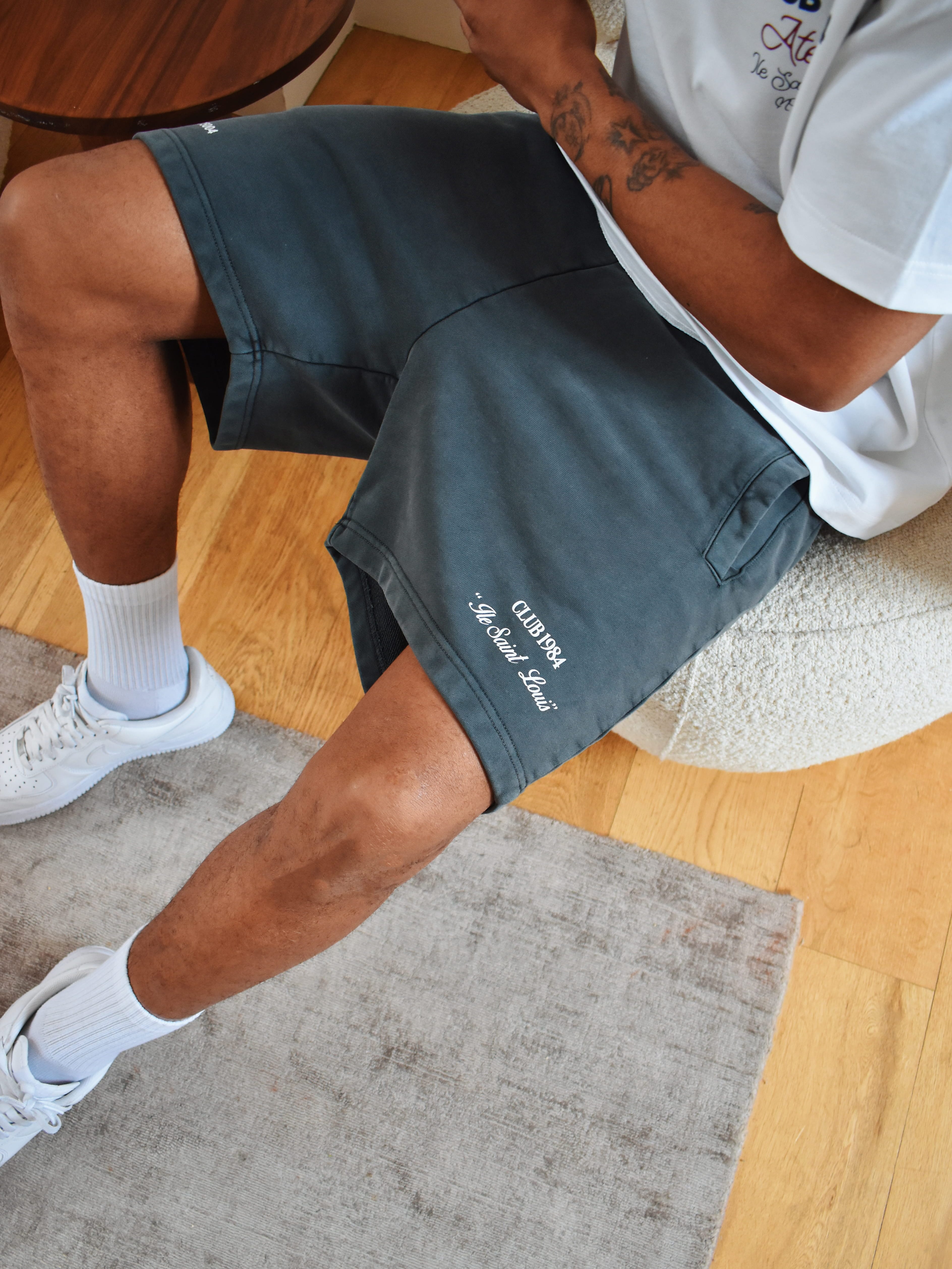 CLUB 1984. Signature Shorts - Washed Grey shorts