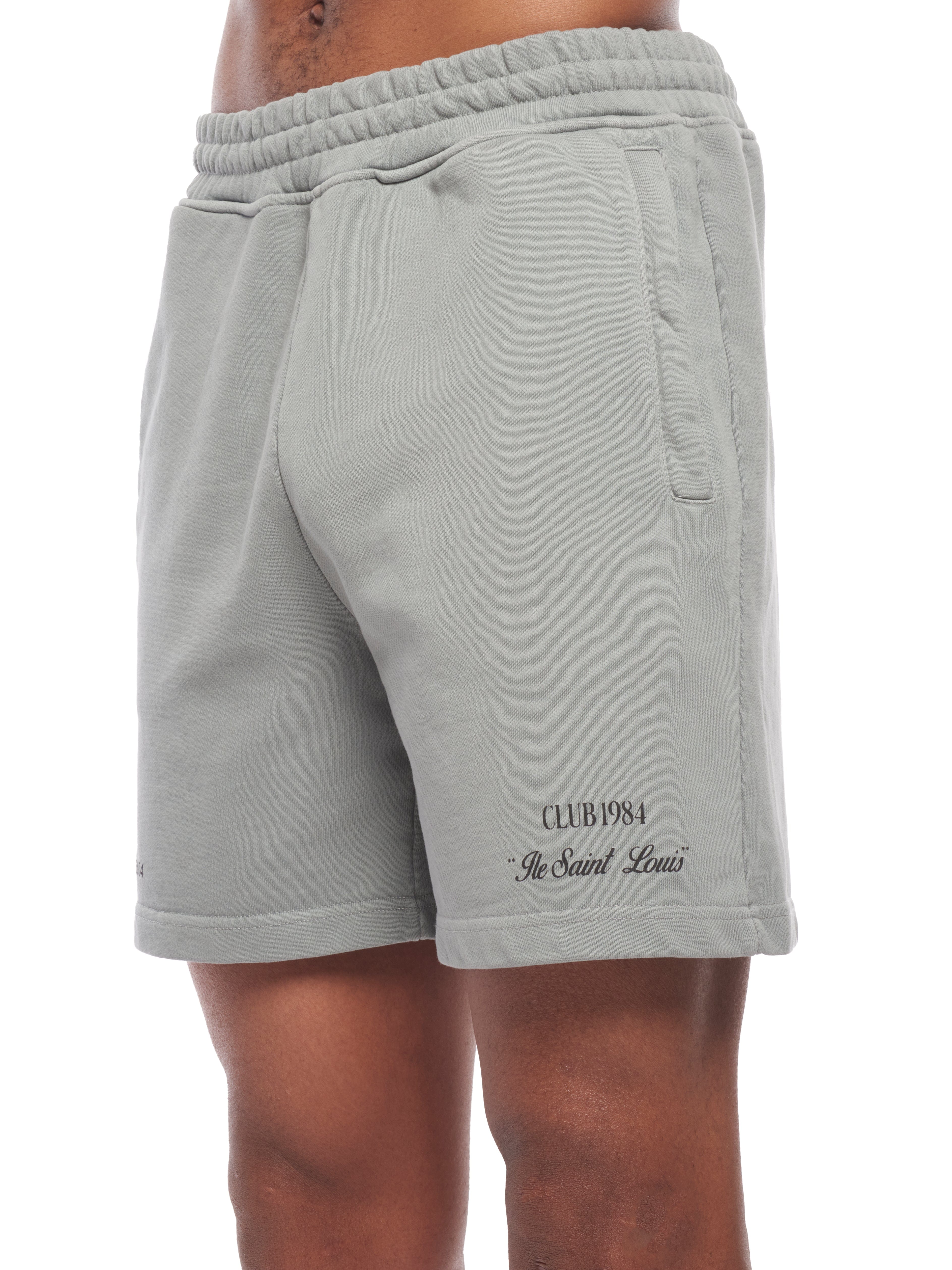CLUB 1984. Signature Shorts - Washed Light Grey shorts