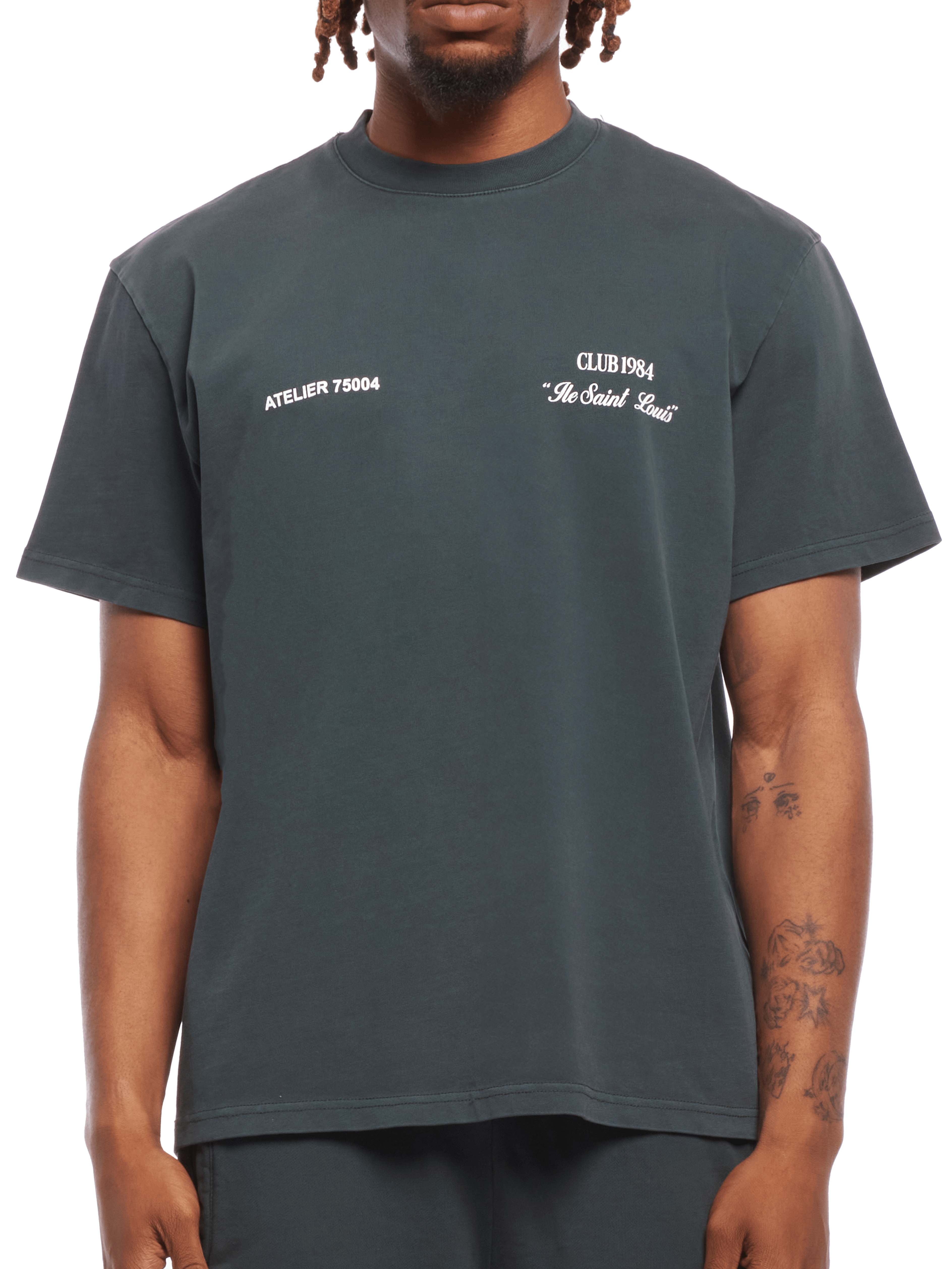 CLUB 1984. Signature T-shirt - Washed Grey T-Shirt