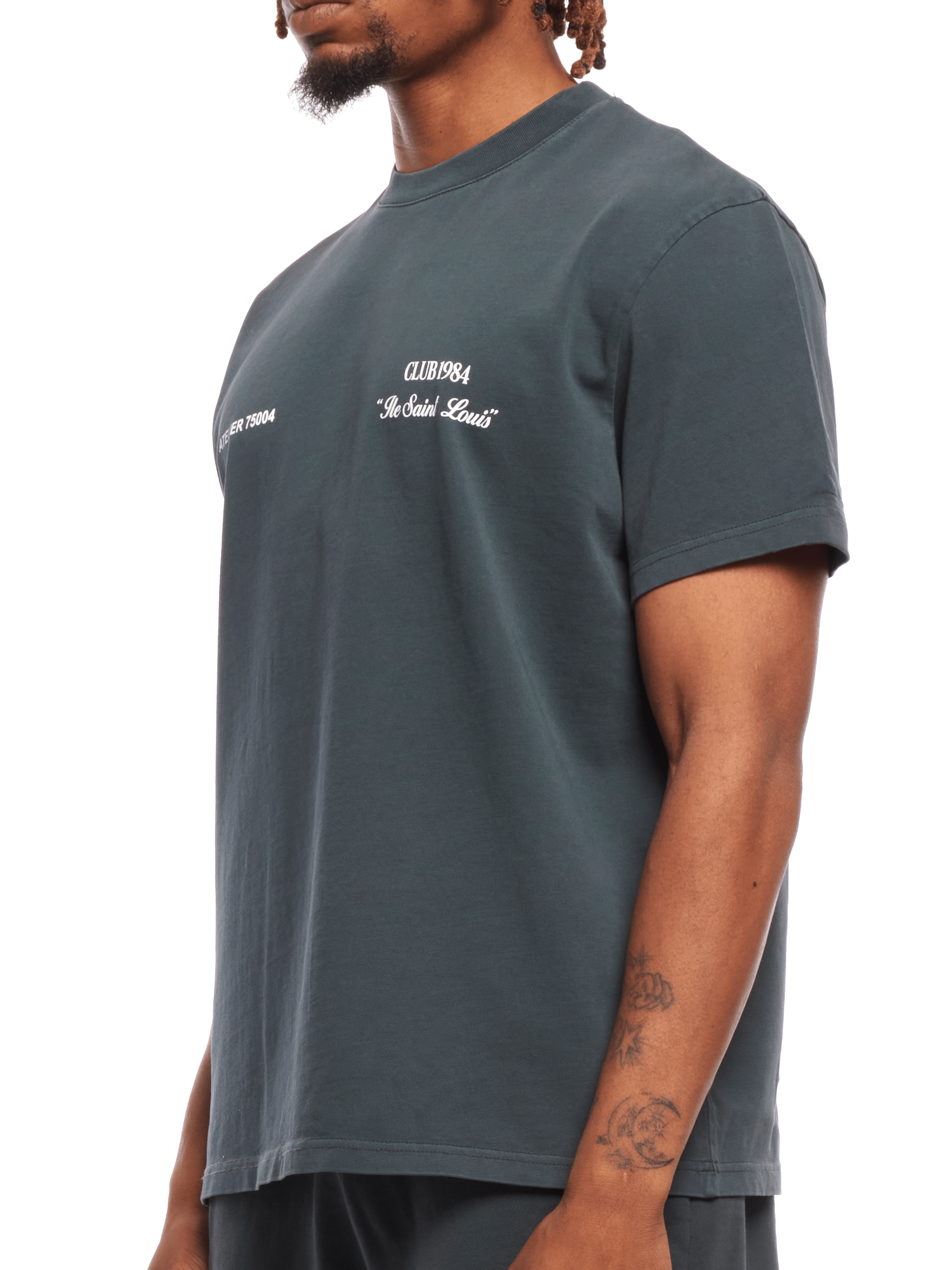 CLUB 1984. Signature T-shirt - Washed Grey T-Shirt