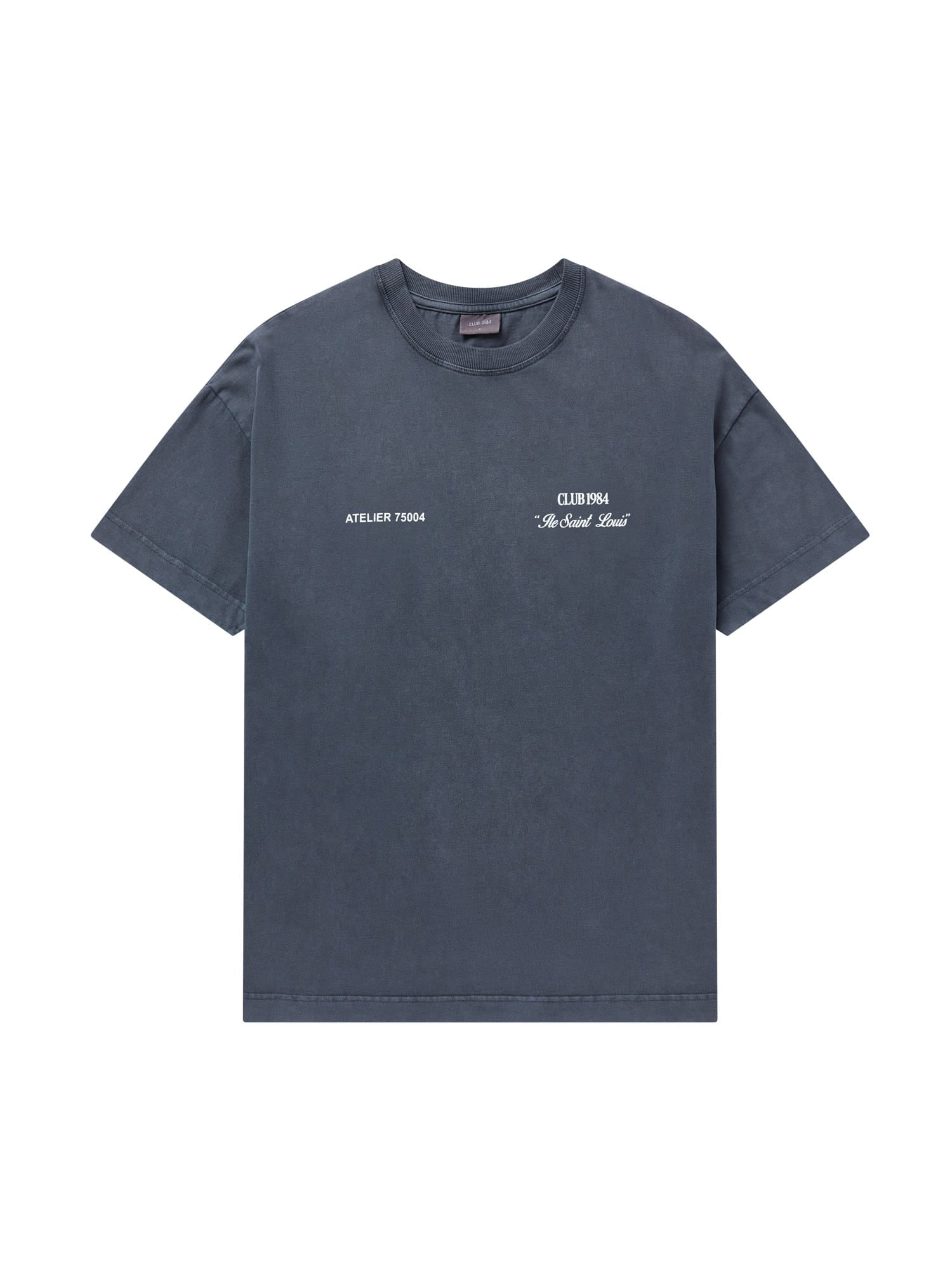 CLUB 1984. Signature T-shirt - Washed Grey T-Shirt