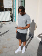 CLUB 1984. Signature T-shirt - Washed Light Grey T-Shirt