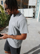 CLUB 1984. Signature T-shirt - Washed Light Grey T-Shirt