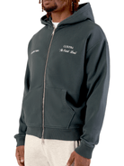 CLUB 1984. Signature Zip Hoodie - Washed Grey Hoodie