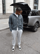 CLUB 1984. Signature Zip Hoodie - Washed Grey Hoodie