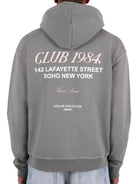 CLUB 1984. Soho Hoodie - Washed Light Grey Hoodie