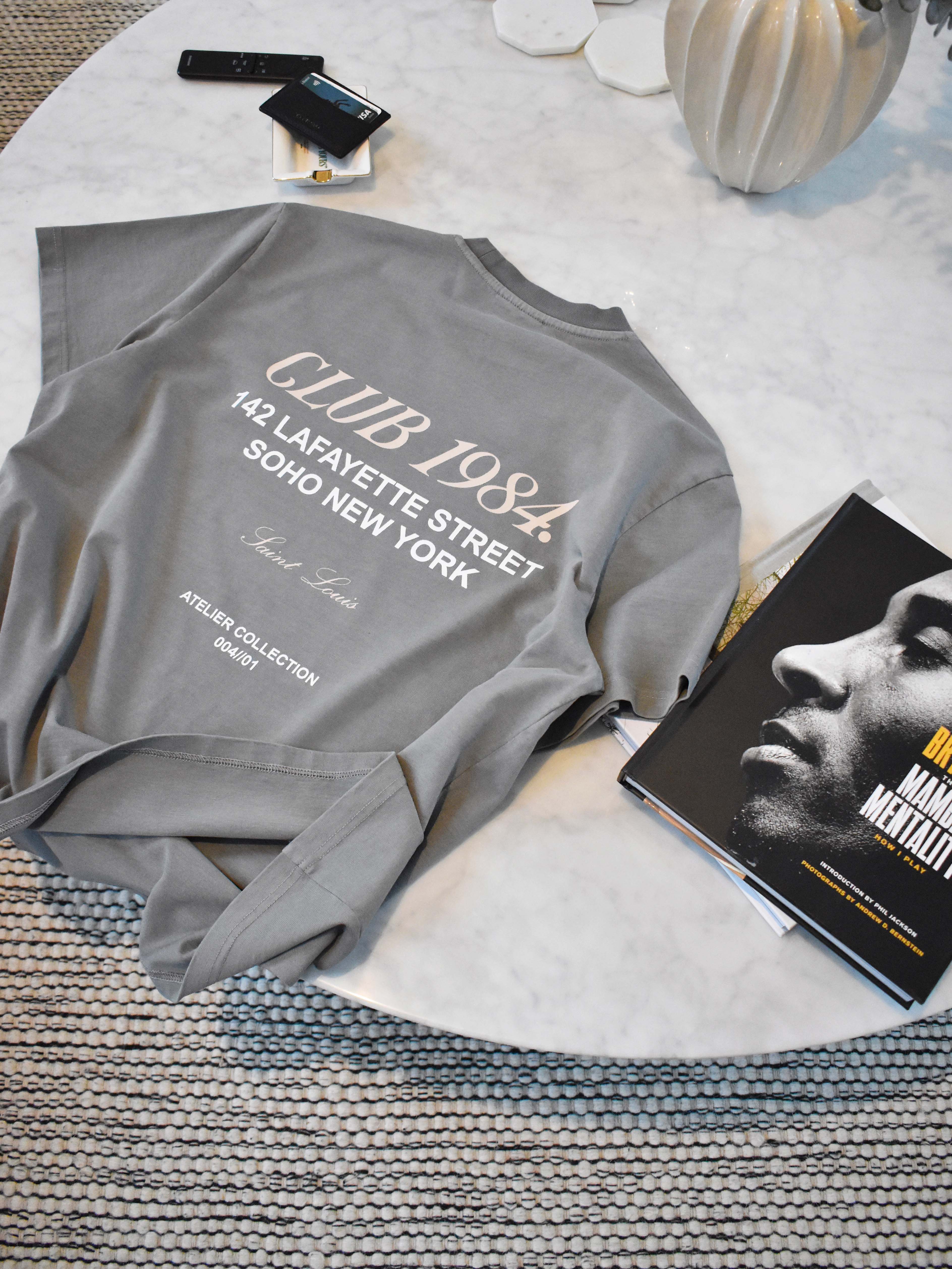 CLUB 1984. Soho T-shirt - Washed Light Grey T-Shirt