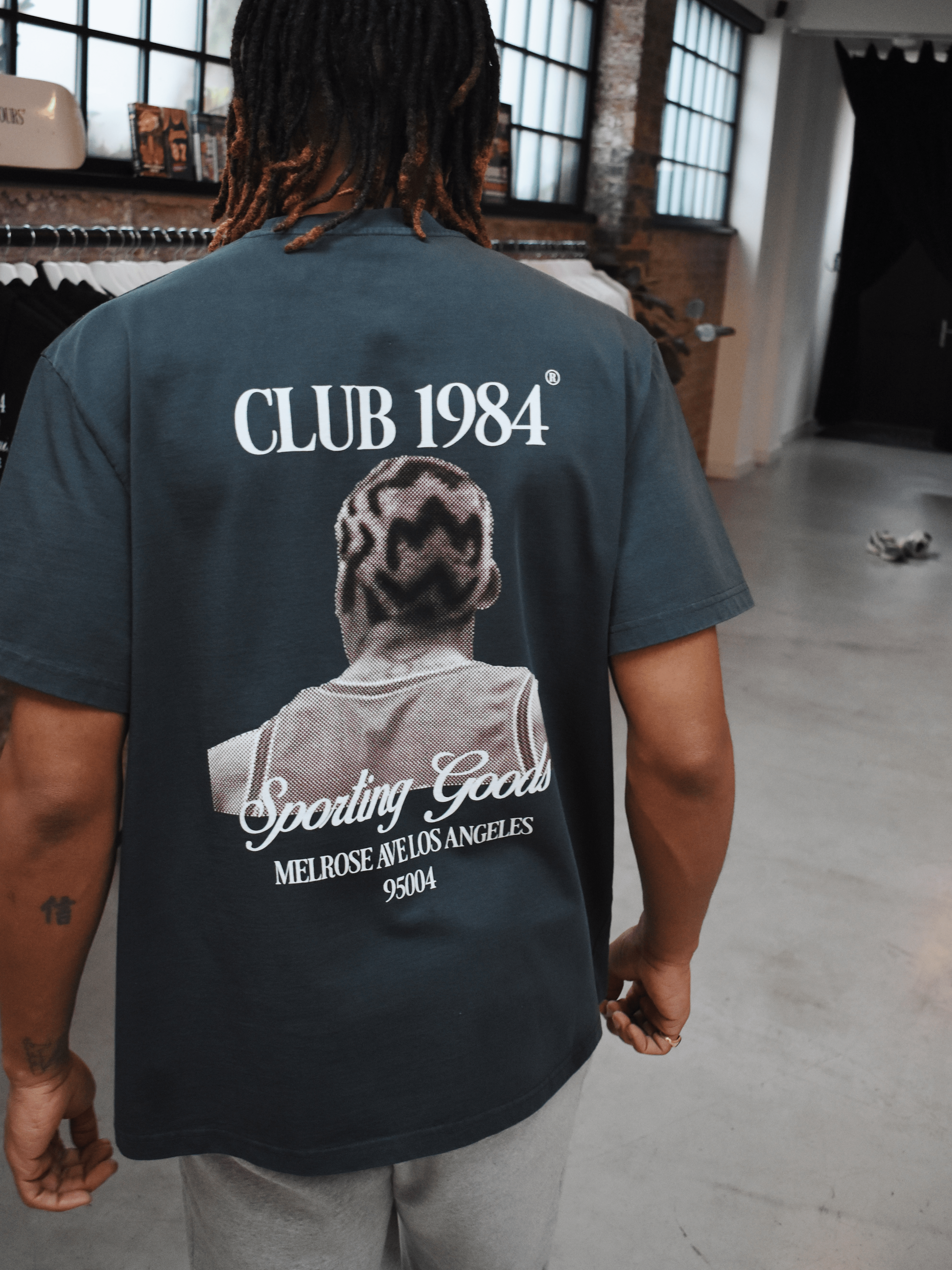 CLUB 1984. Sporting Goods Rodman T-shirt - Washed Grey T-Shirt