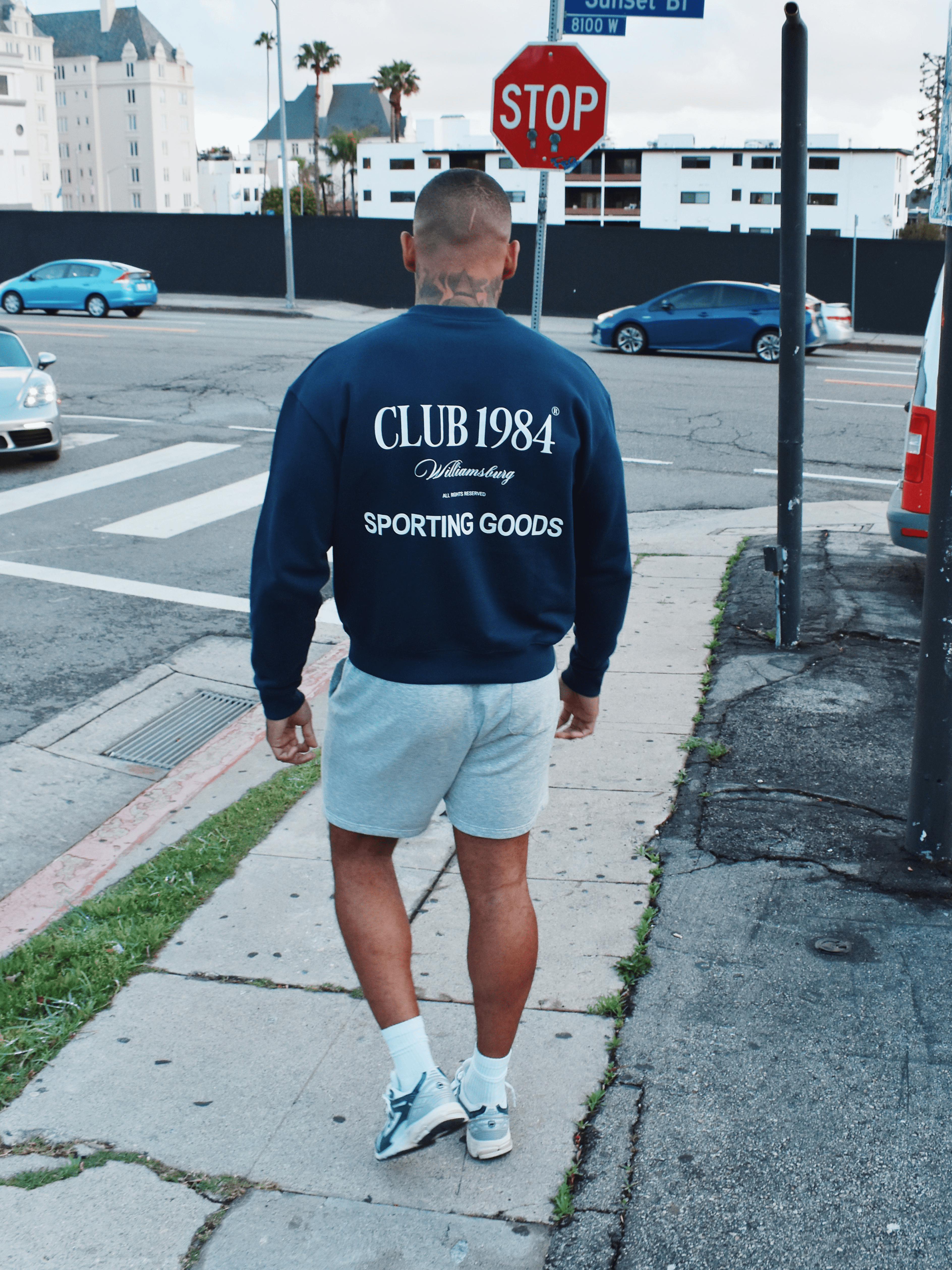 CLUB 1984. Sporting Goods Sweatshirt - Navy Sweatshirt