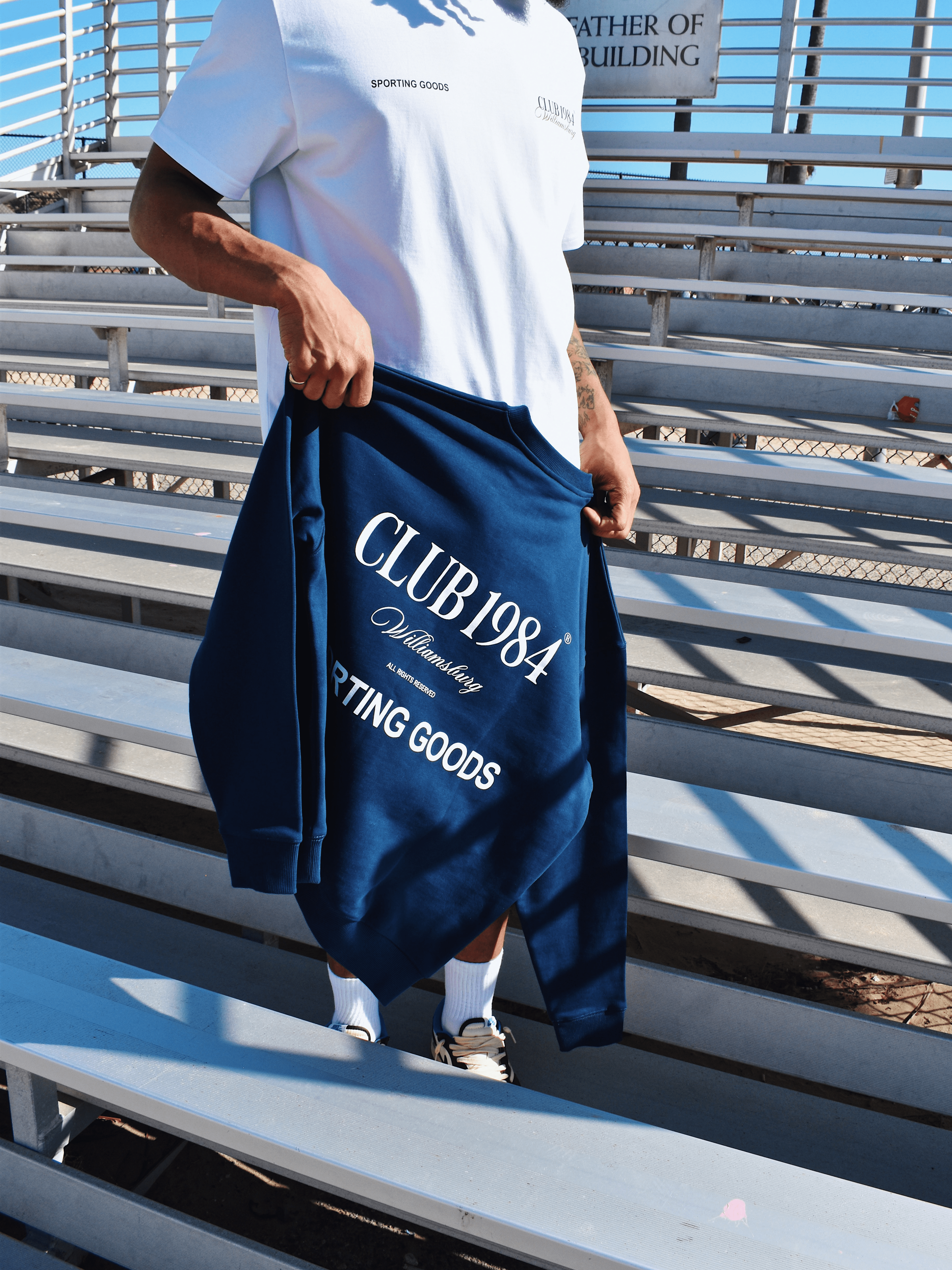 CLUB 1984. Sporting Goods Sweatshirt - Navy Sweatshirt