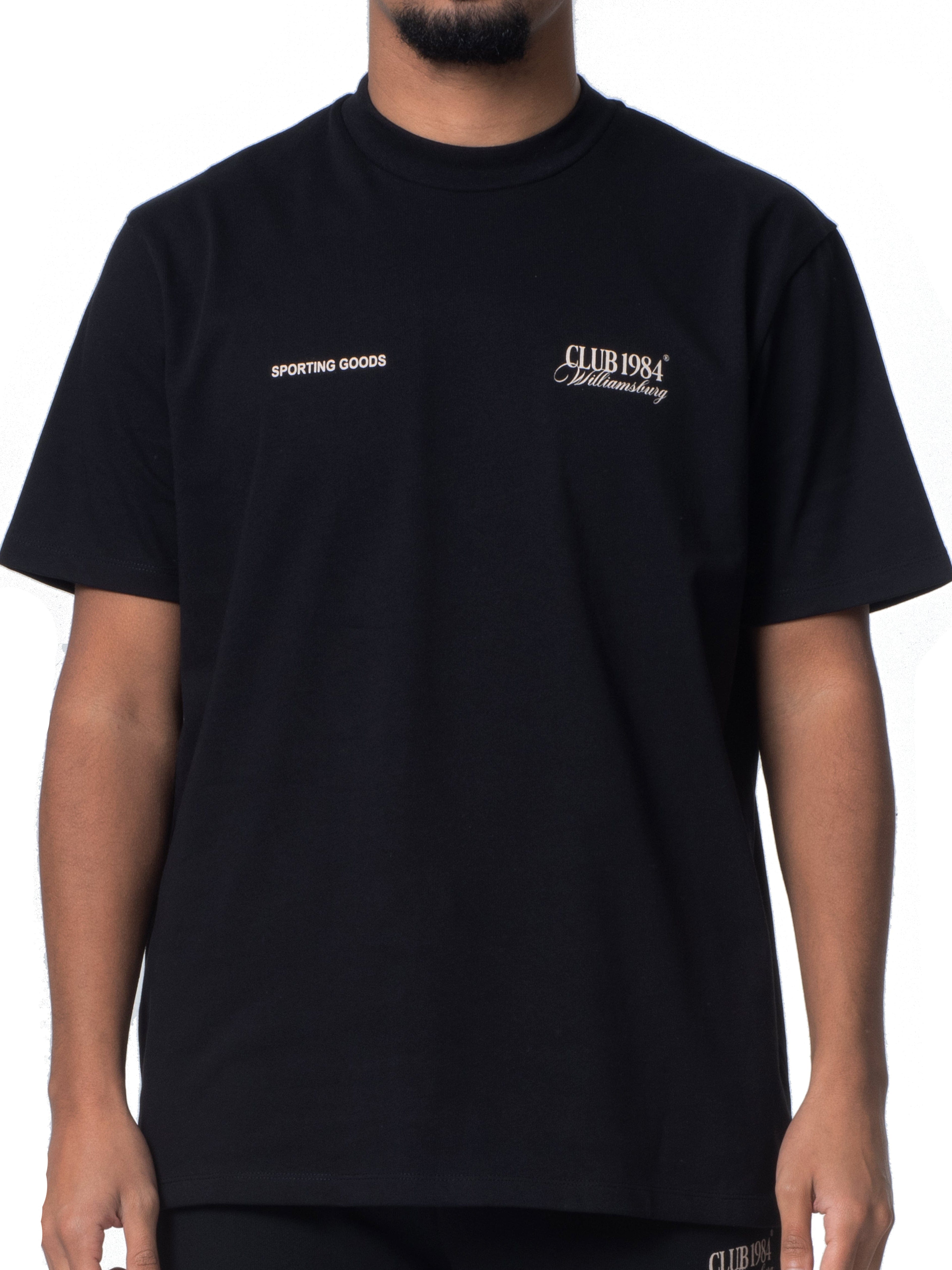 CLUB 1984. Sporting Goods T-shirt - Black T-Shirt