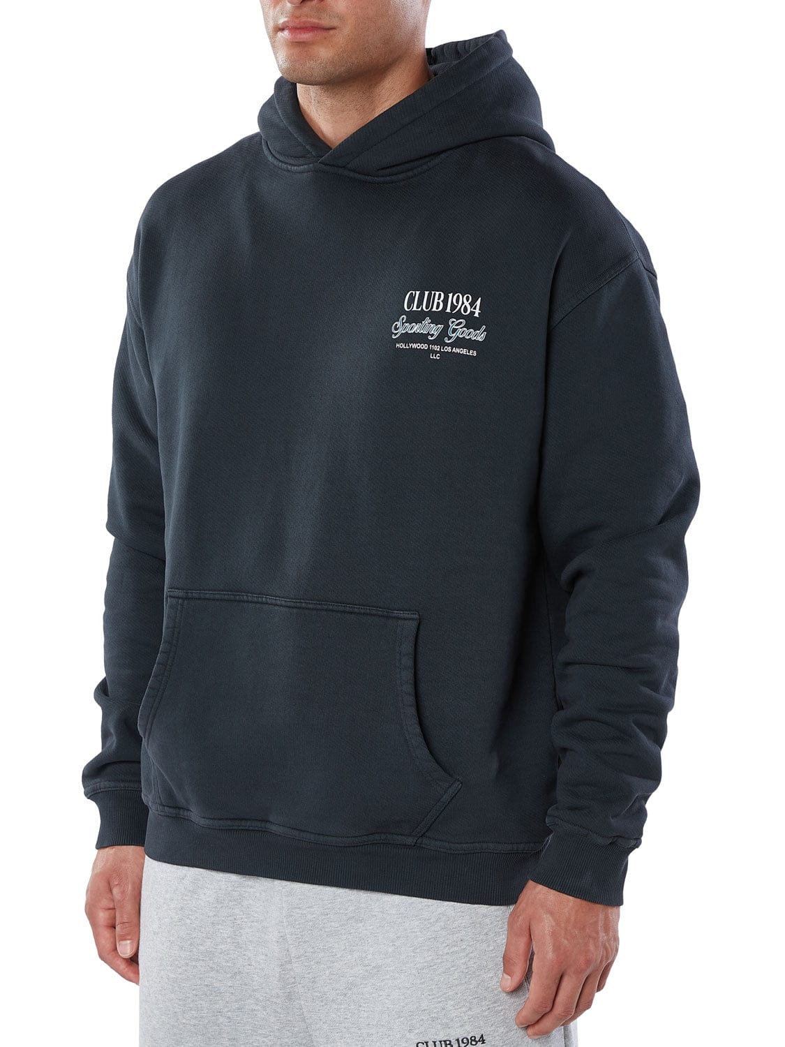 CLUB 1984. Sports Goods Hoodie - Washed Grey Hoodie