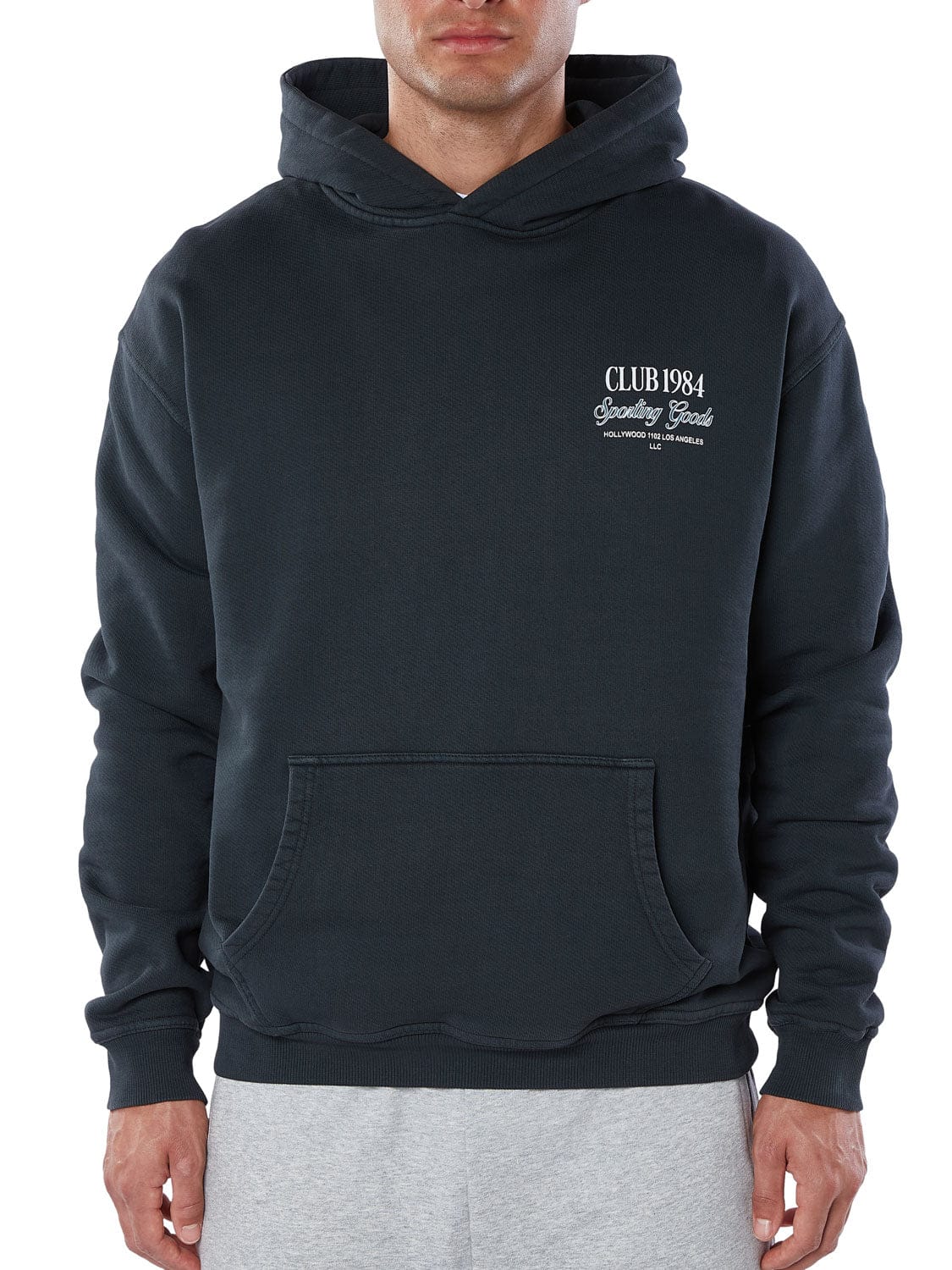 CLUB 1984. Sports Goods Hoodie - Washed Grey Hoodie