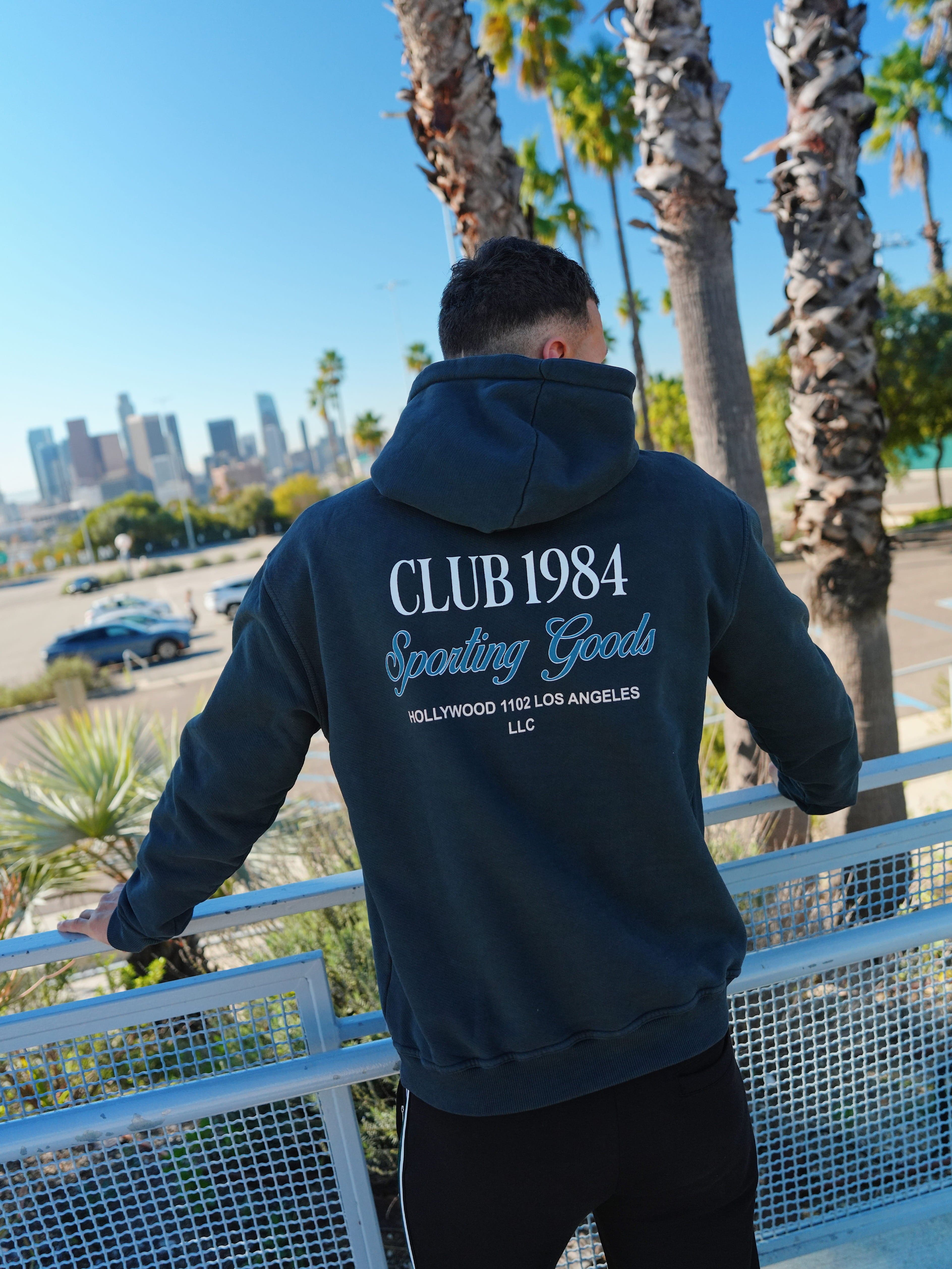 CLUB 1984. Sports Goods Hoodie - Washed Grey Hoodie