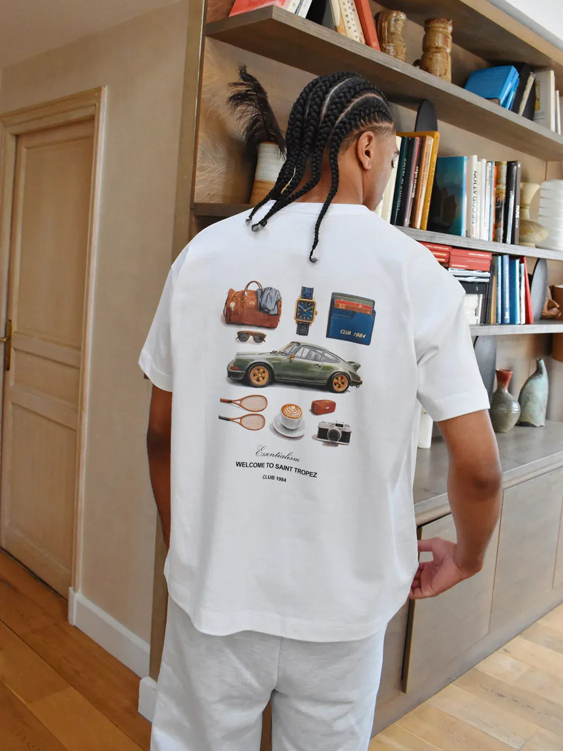 CLUB 1984. ST Tropez Road Trip T-shirt - White T-Shirt