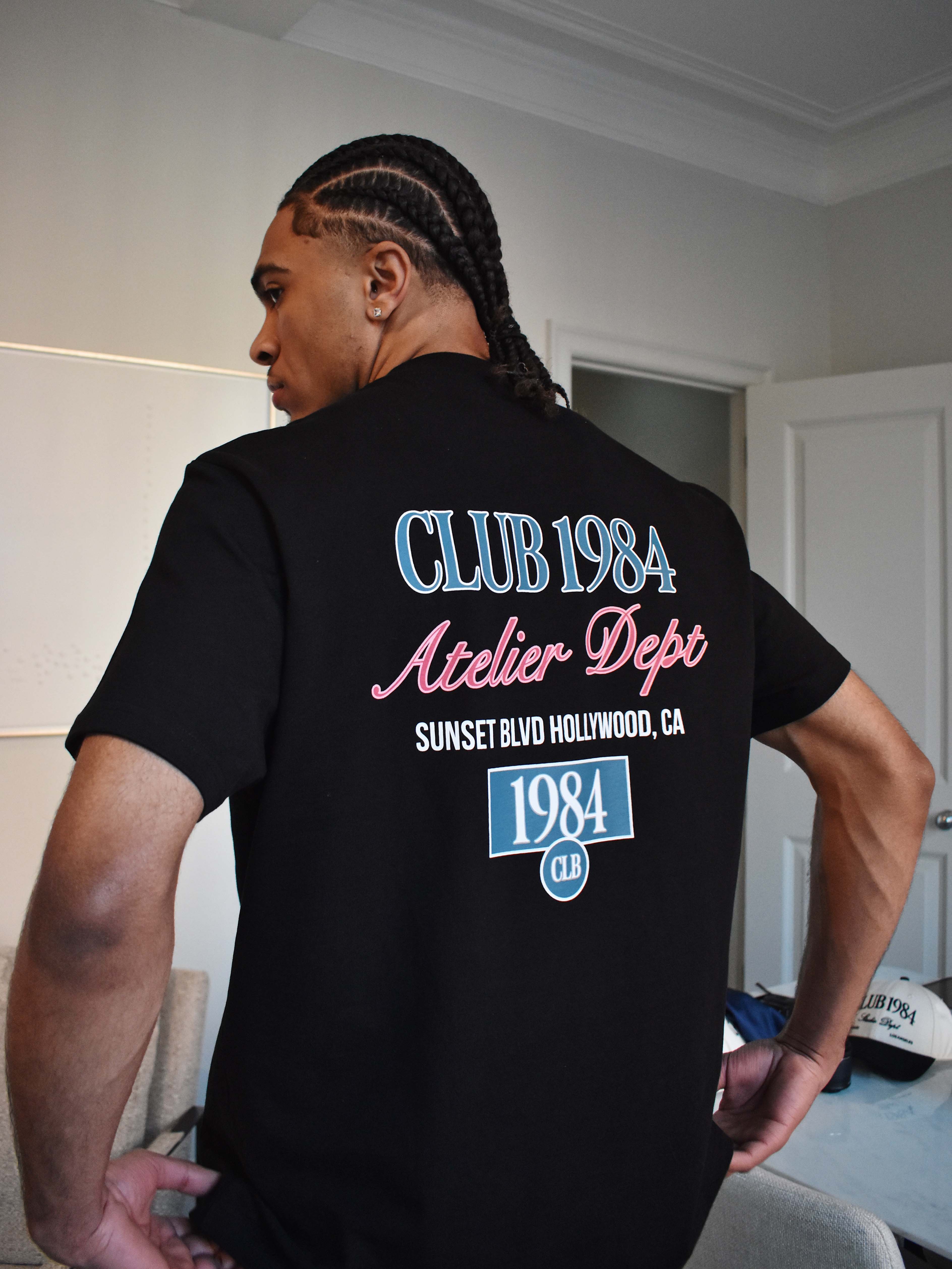 CLUB 1984. Sunset BLVD T-shirt - Black T-Shirt