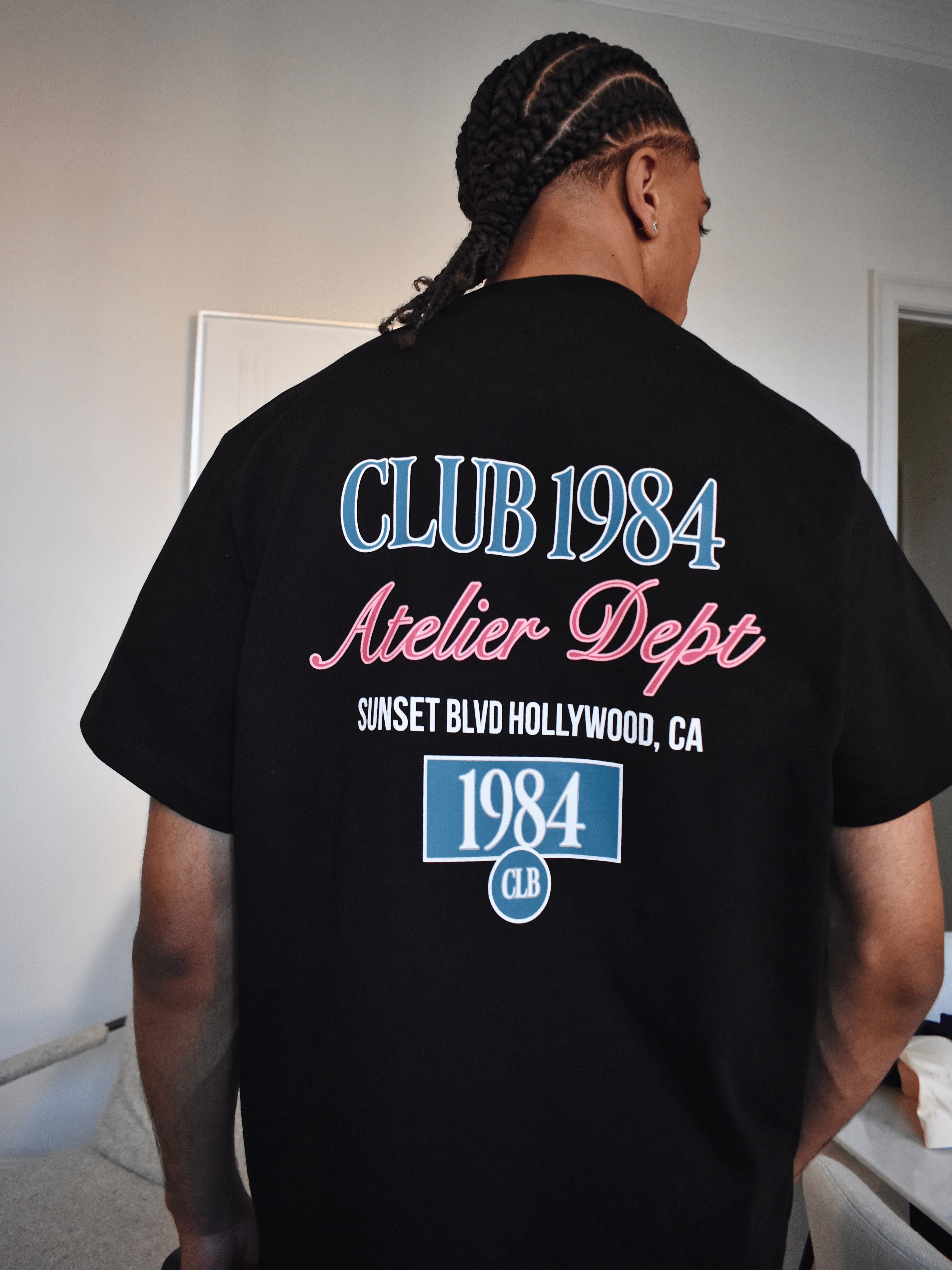 CLUB 1984. Sunset BLVD T-shirt - Black T-Shirt