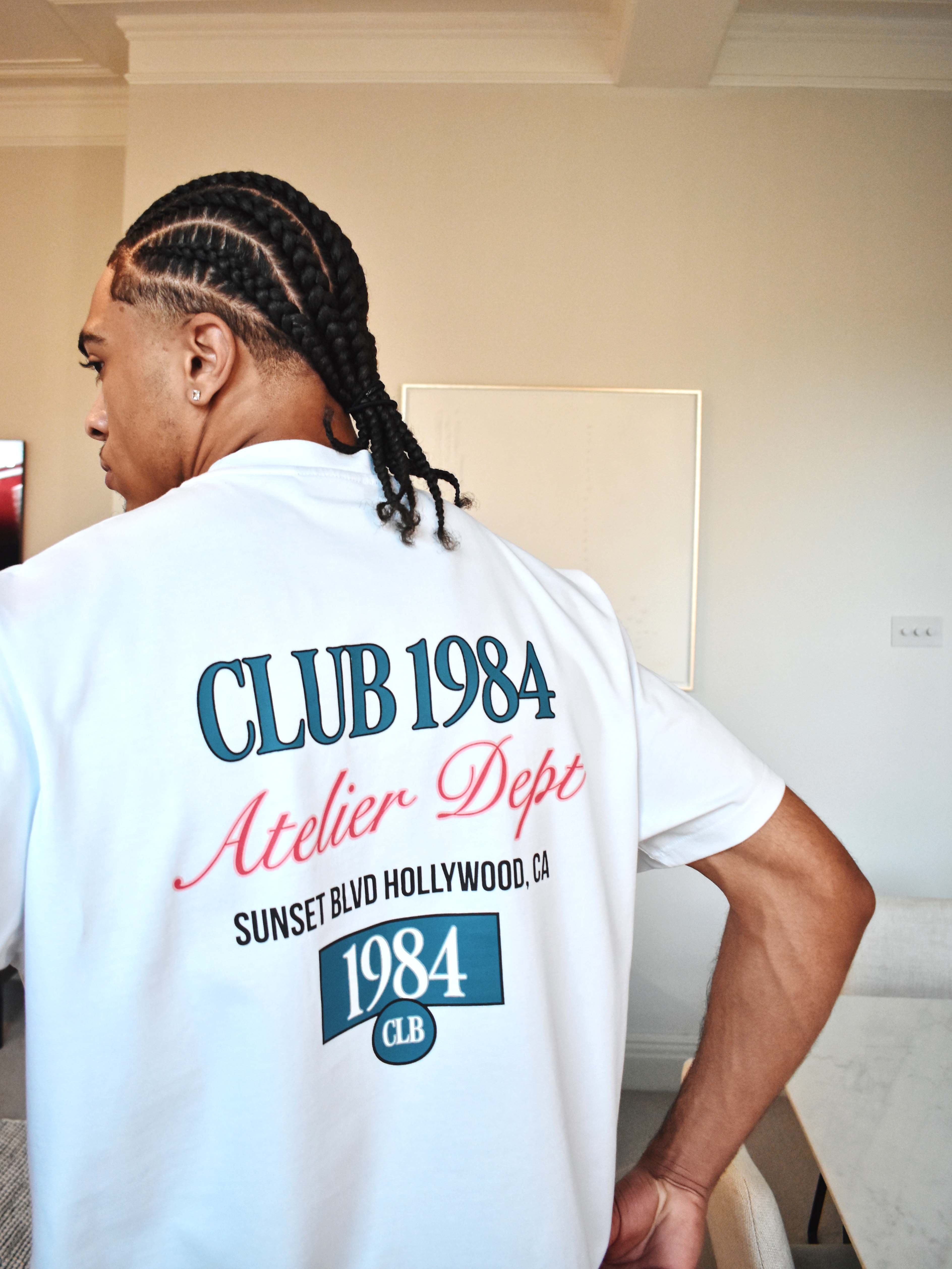 CLUB 1984. Sunset BLVD T-shirt - White T-Shirt
