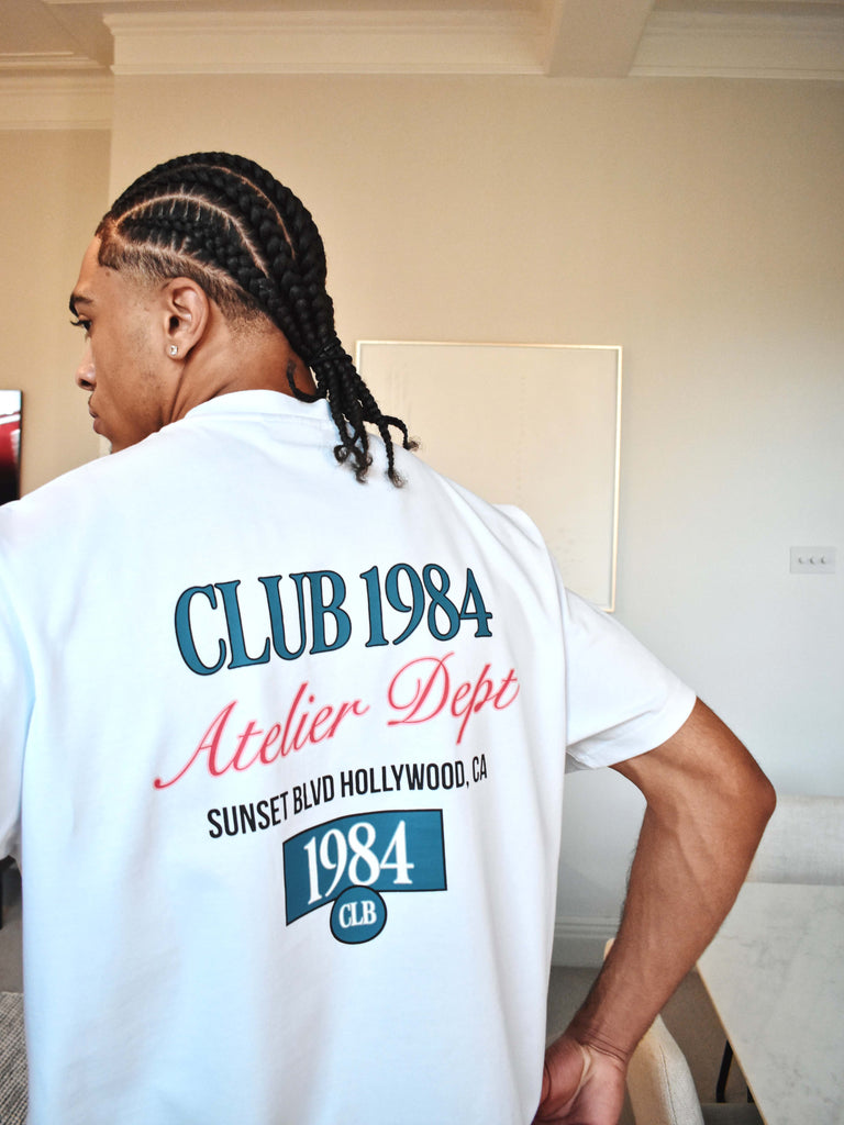 CLUB 1984. Sunset BLVD T-shirt - White T-Shirt