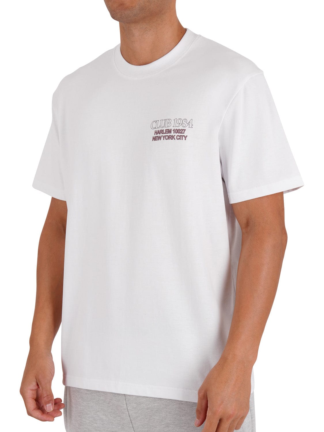 CLUB 1984. Times Up T-shirt - White T-Shirt