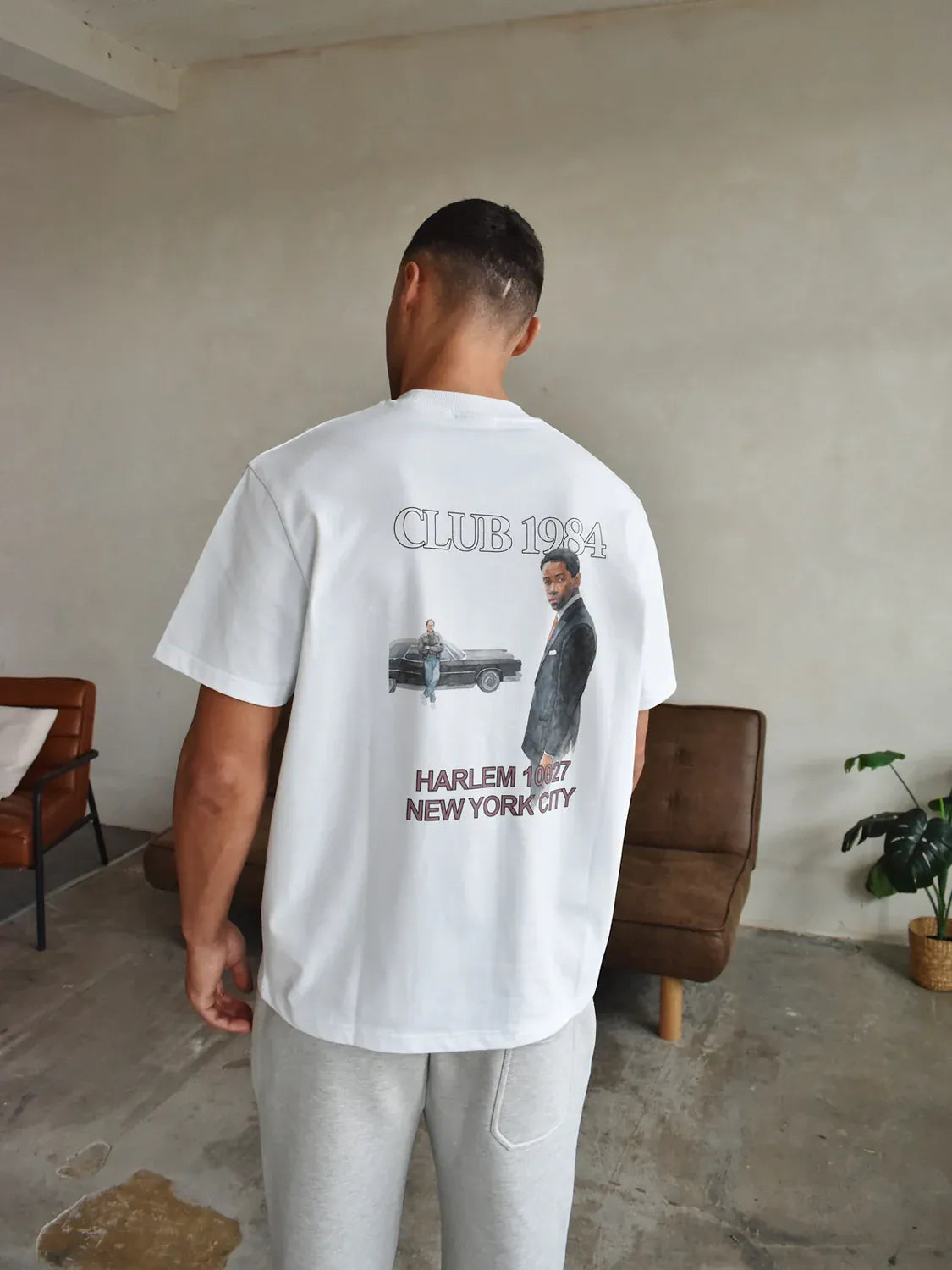 CLUB 1984. Times Up T-shirt - White T-Shirt