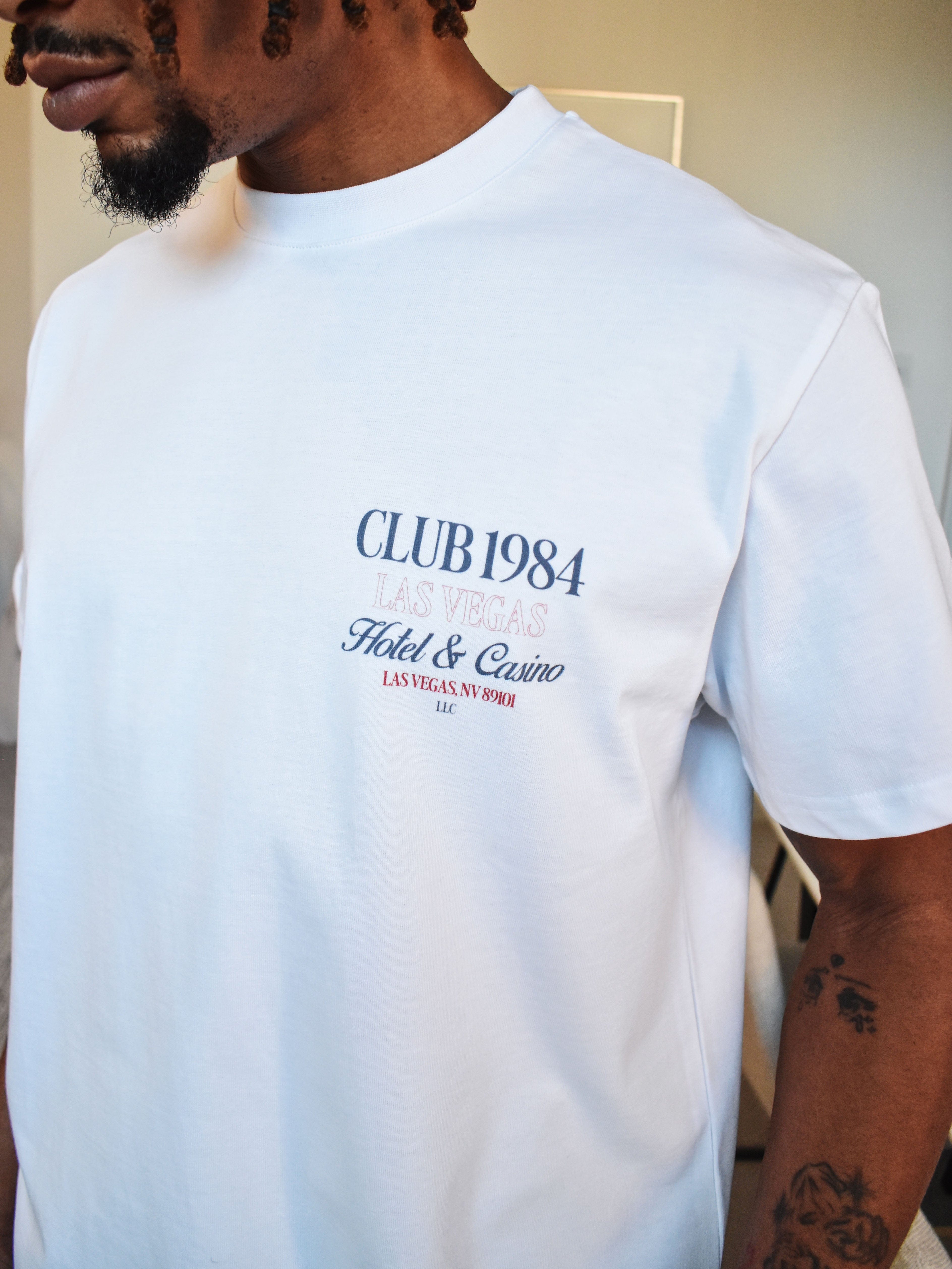 CLUB 1984. Vegas T-shirt - White T-Shirt