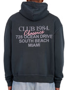 CLUB 1984. Vice City Hoodie - Washed Grey Hoodie