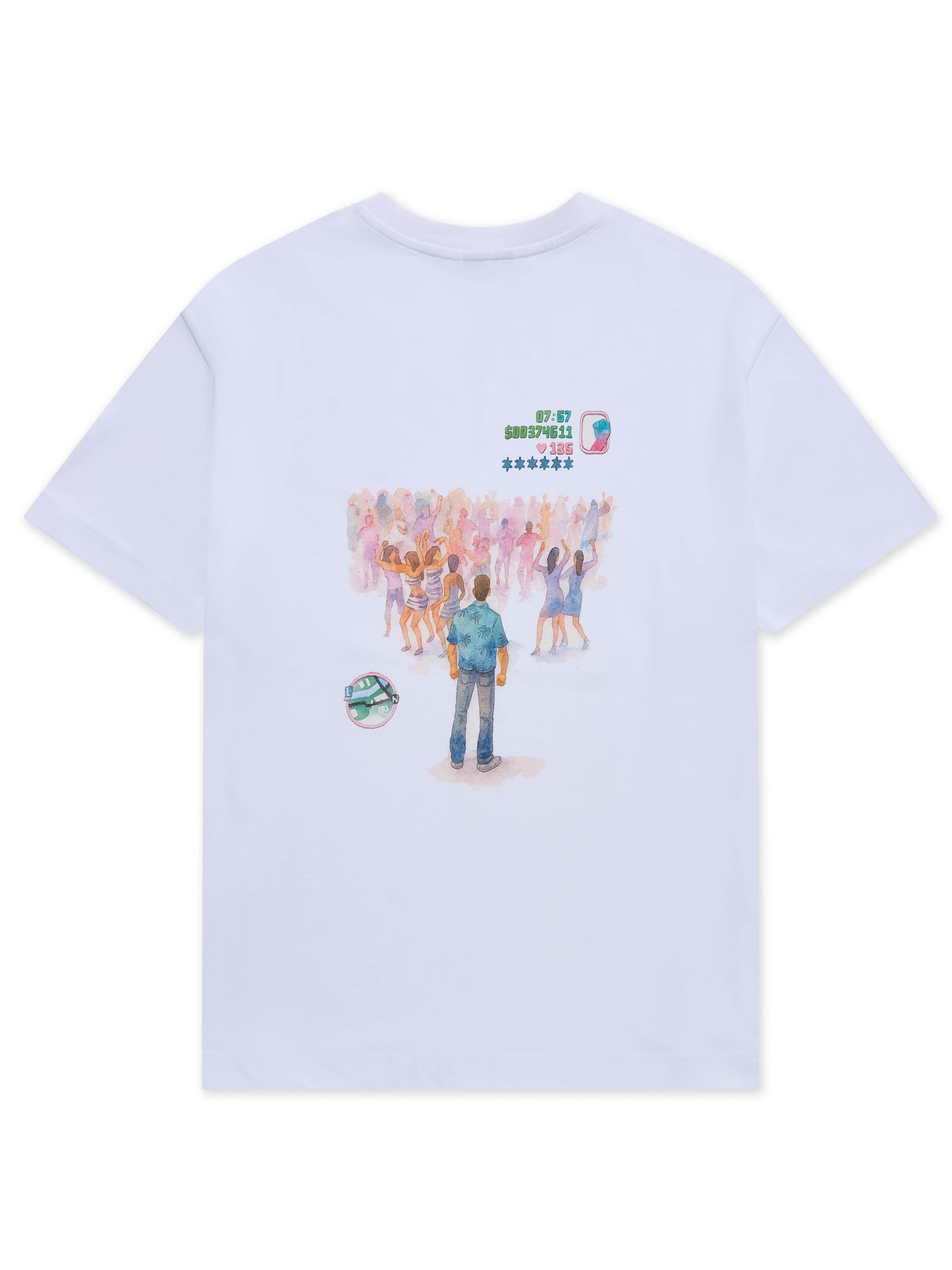 CLUB 1984. Vice City Nights T-shirt - White T-Shirt