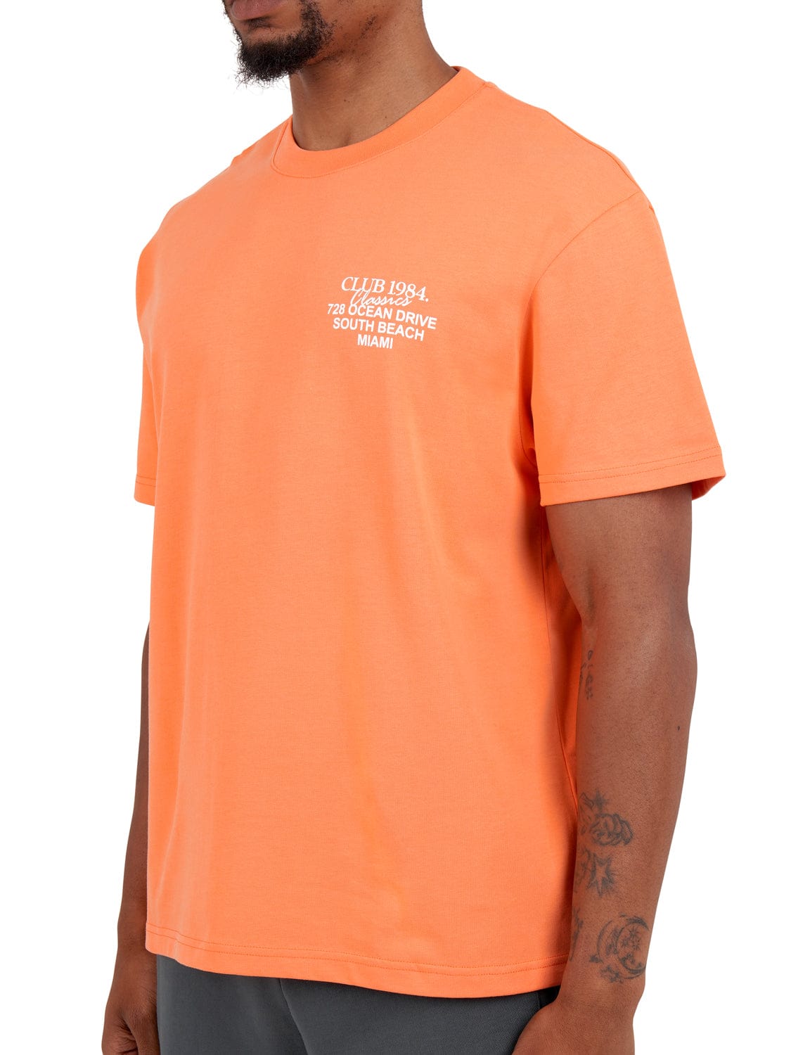 CLUB 1984. Vice City T-shirt - Coral T-Shirt