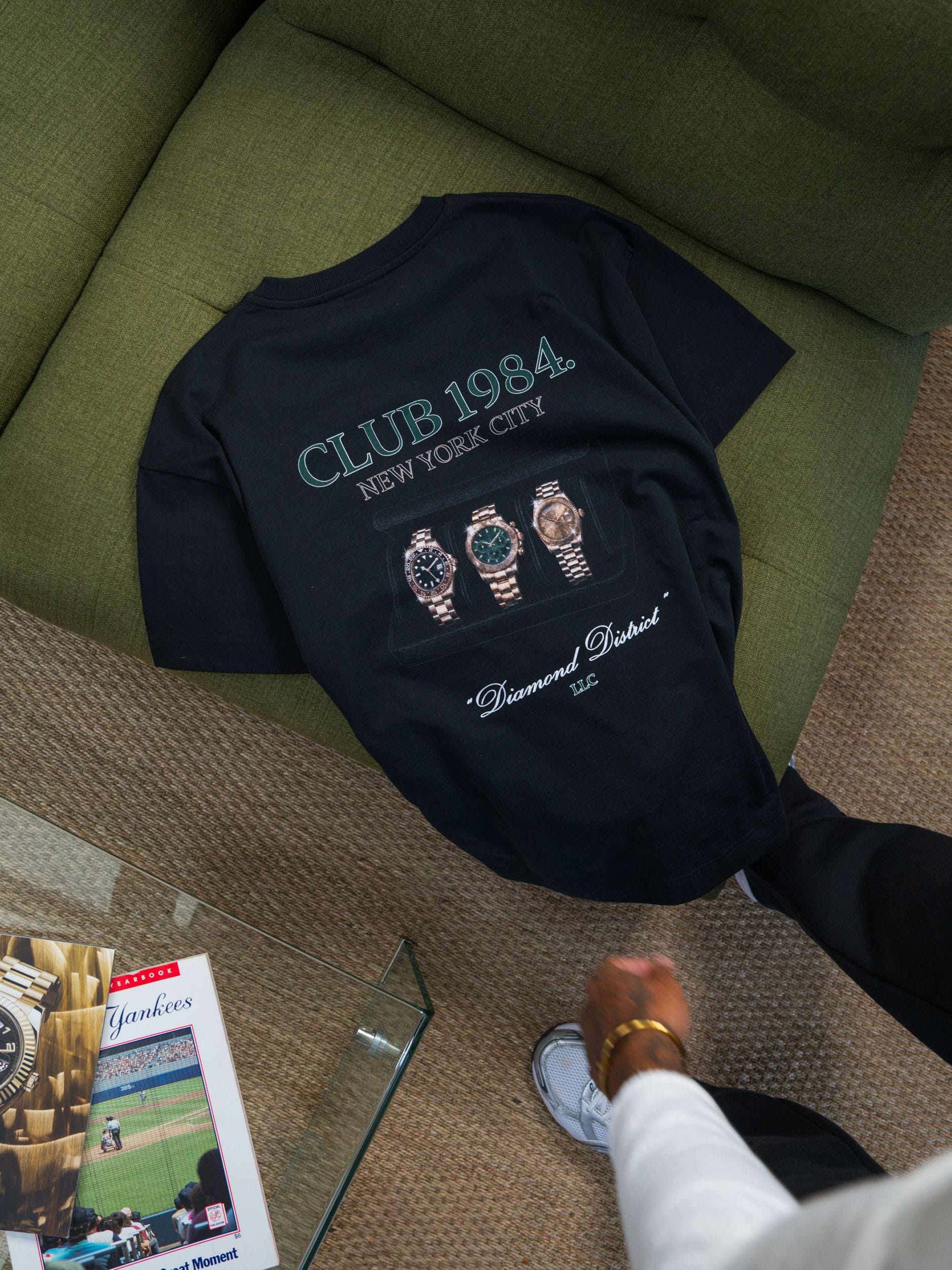 CLUB 1984. Watch Rotation T-shirt - Black T-Shirt