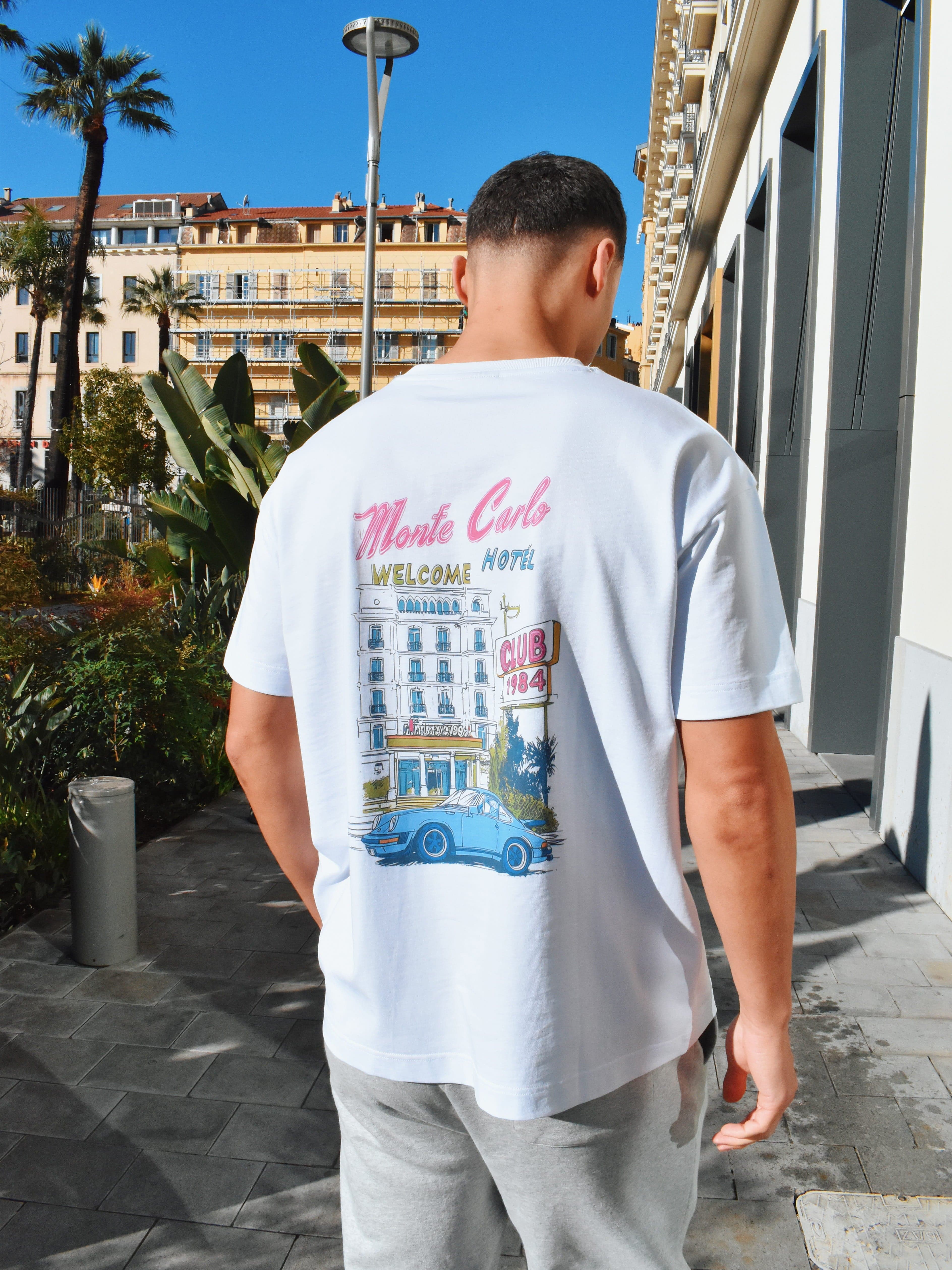 CLUB 1984. Welcome to Monaco T-shirt - White T-Shirt