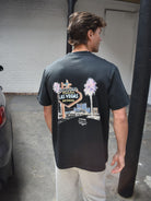 CLUB 1984. Welcome to Vegas T-shirt - Washed Black T-Shirt