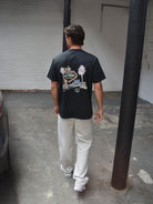 CLUB 1984. Welcome to Vegas T-shirt - Washed Black T-Shirt