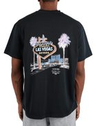 CLUB 1984. Welcome to Vegas T-shirt - Washed Black T-Shirt