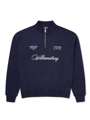 CLUB 1984. Williamsburg 1/4 Zip - Navy 1/4 zip