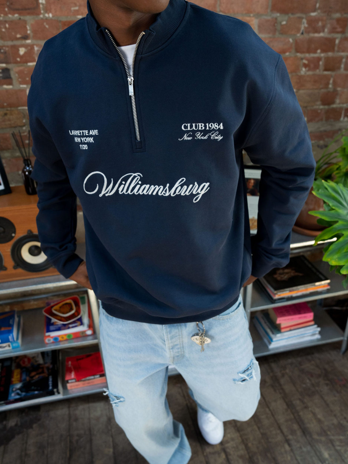 Williamsburg 1/4 Zip - Navy