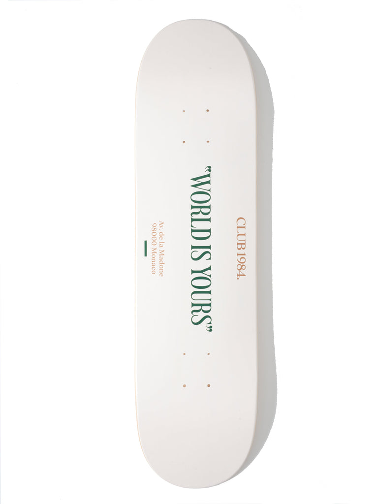 CLUB 1984 World is Yours Skateboard - White Accessories 1984-2023-0238-10