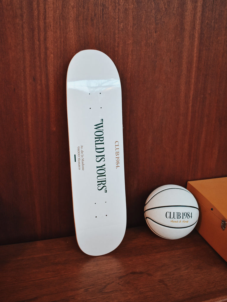 CLUB 1984 World is Yours Skateboard - White Accessories 1984-2023-0238-10