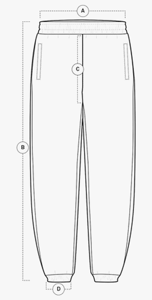Joggers measurement guide