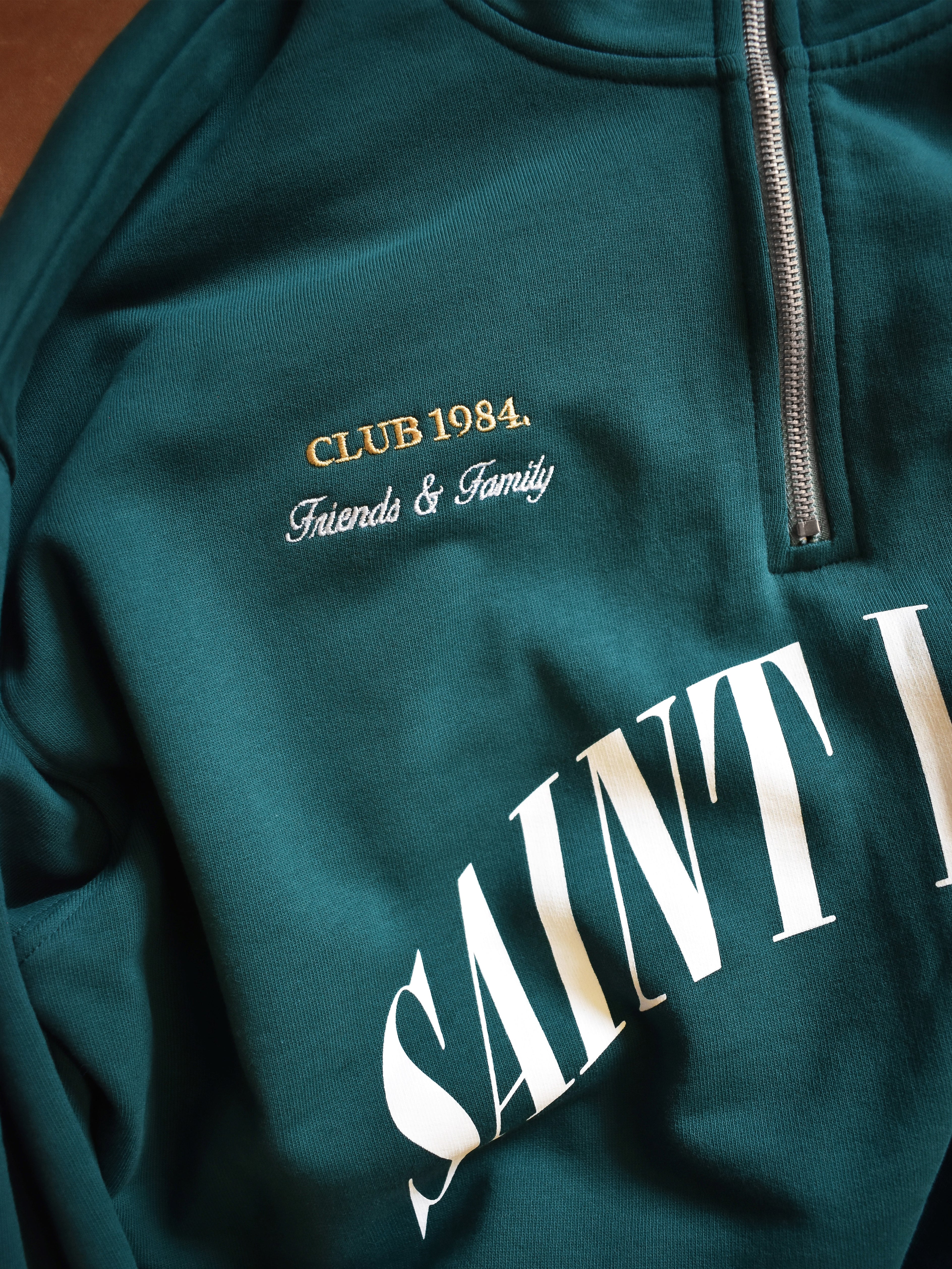JUN OSON 【FOREVER FRIENDS】シルクスクリーン ED30 F&F Saint Louis 1/4 Zip - Forrest Green – CLUB 1984