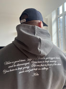 CLUB 1984. KB Script Hoodie - Steel Grey Hoodie